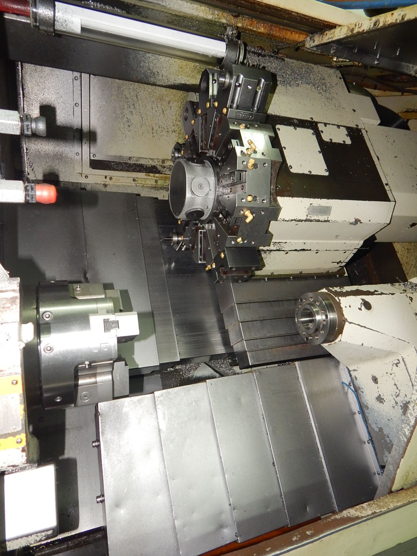 HARDINGE CS-65 CNC LATHE WITH GE FANUC SERIES 18-T CNC CONTROL, 10" 3-JAW CHUCK, 10 STATION - Image 4 of 6