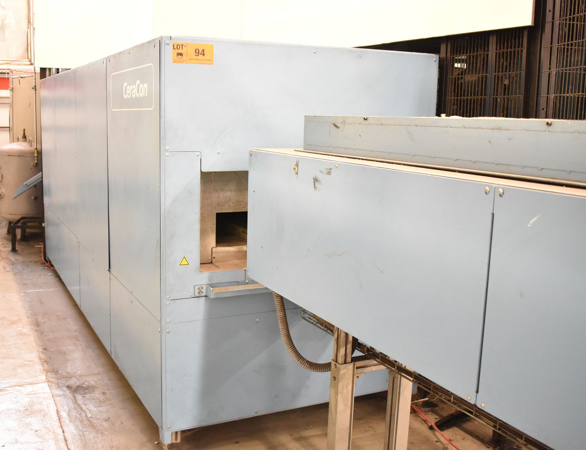 CERACON 4-ZONE LINEAR PROCESS OVEN WITH 790 MM X 160 MM APERTURE IN CURRENT CONFIGIURATION,