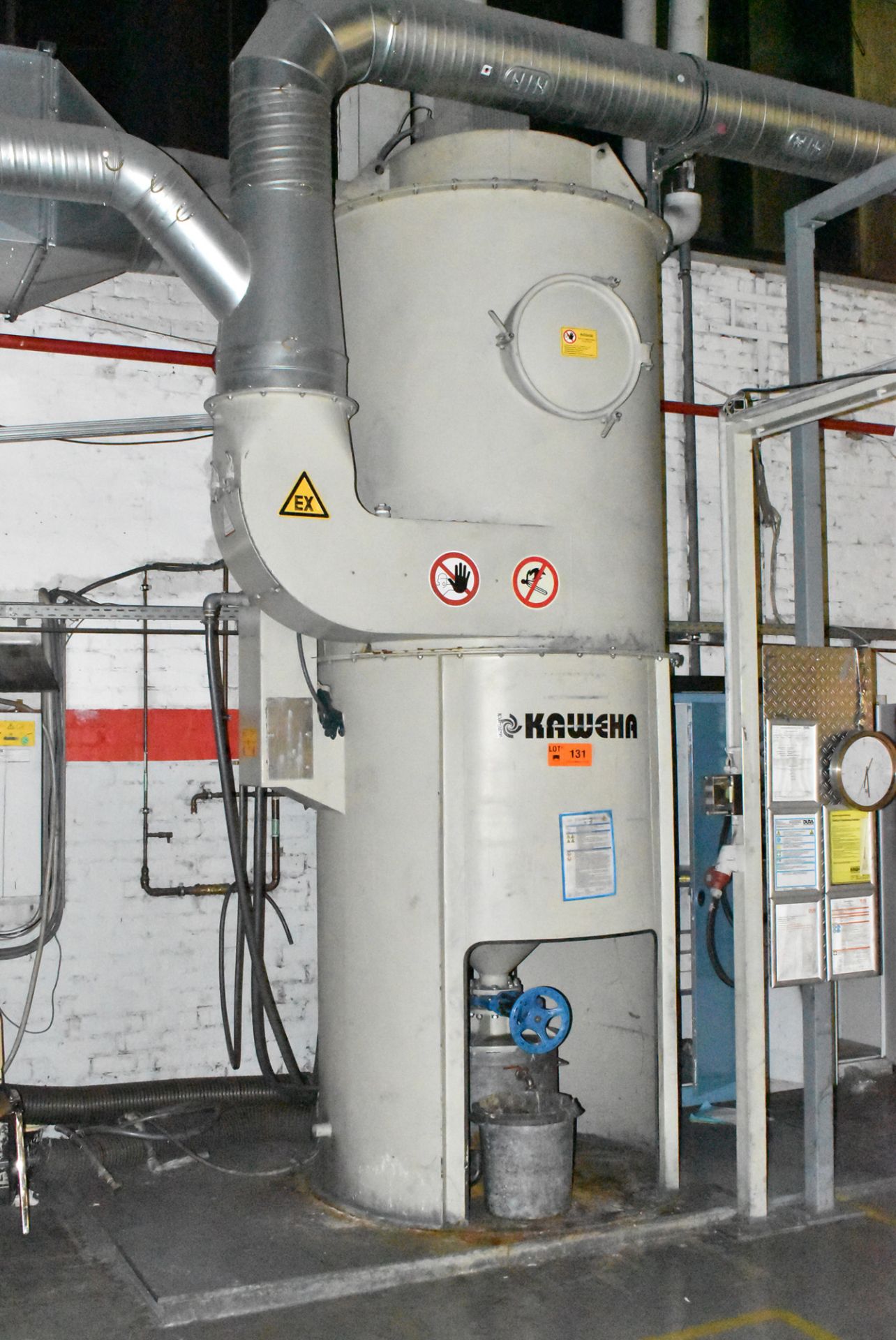 KAWEHA (2008) VDN-TE-12.5-Z-30 CYCLONIC TYPE DUST COLLECTOR WITH 30 KW CAPACITY, BOTTOM DISCHARGE,