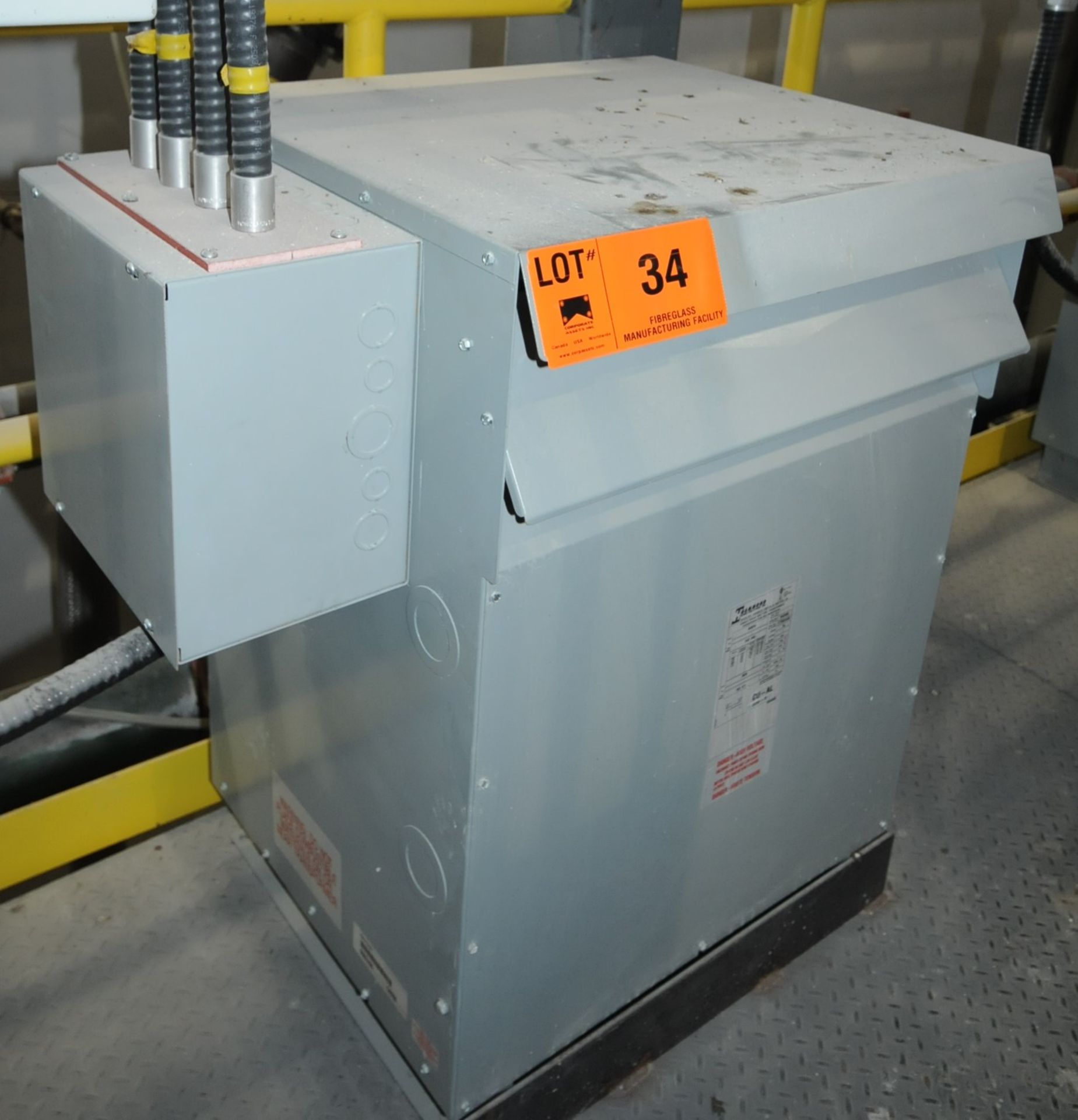 HAMMOND 75 KVA 600V SINGLE PHASE DRY TYPE TRANSFORMER (CI)