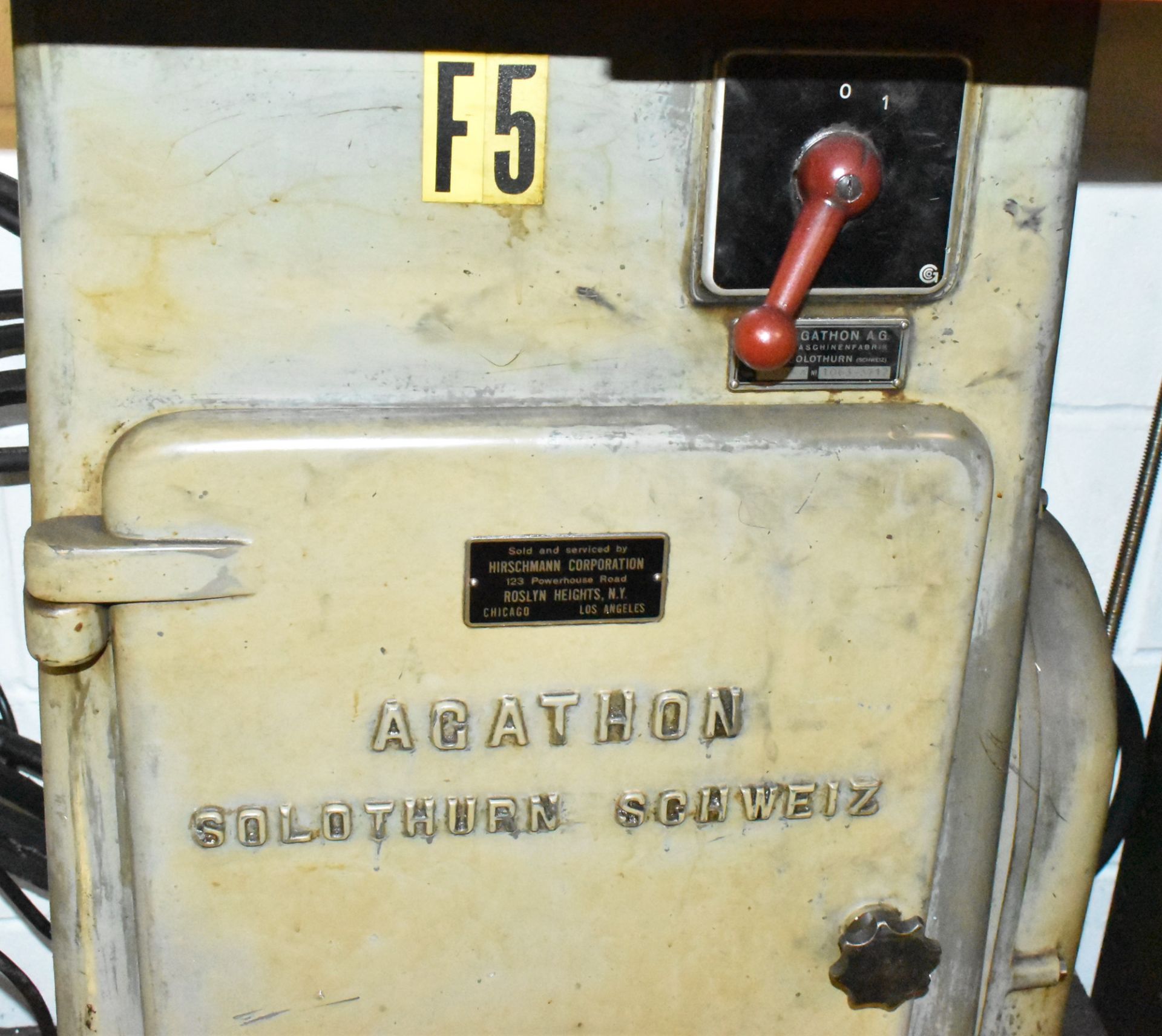 AGATHON 150-A DOUBLE END PEDESTAL TOOL AND CUTTER GRINDER, S/N 1063-3712 [RIGGING FEE FOR LOT - Image 3 of 4