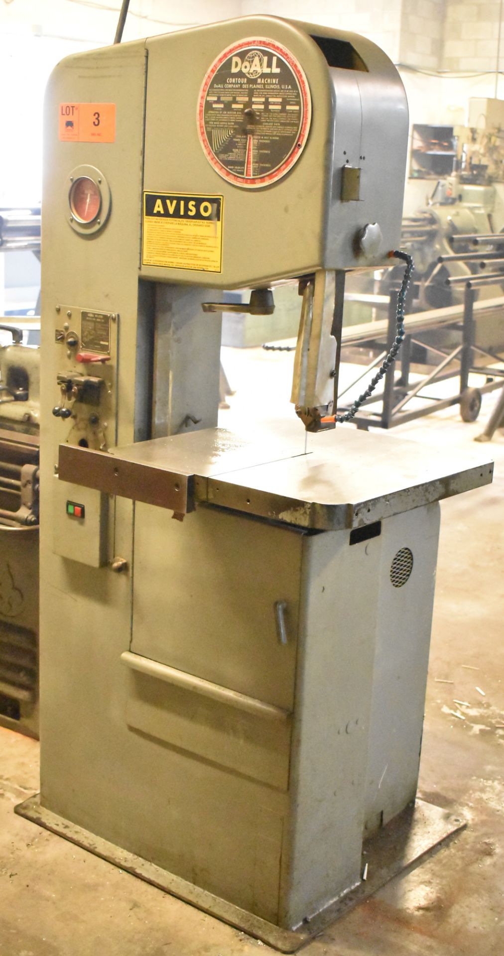 DOALL 1612-0 VERTICAL BAND SAW WITH 16" THROAT, 12" MAX WORK PIECE HEIGHT, BLADE WELDER AND GRINDER, - Image 2 of 5