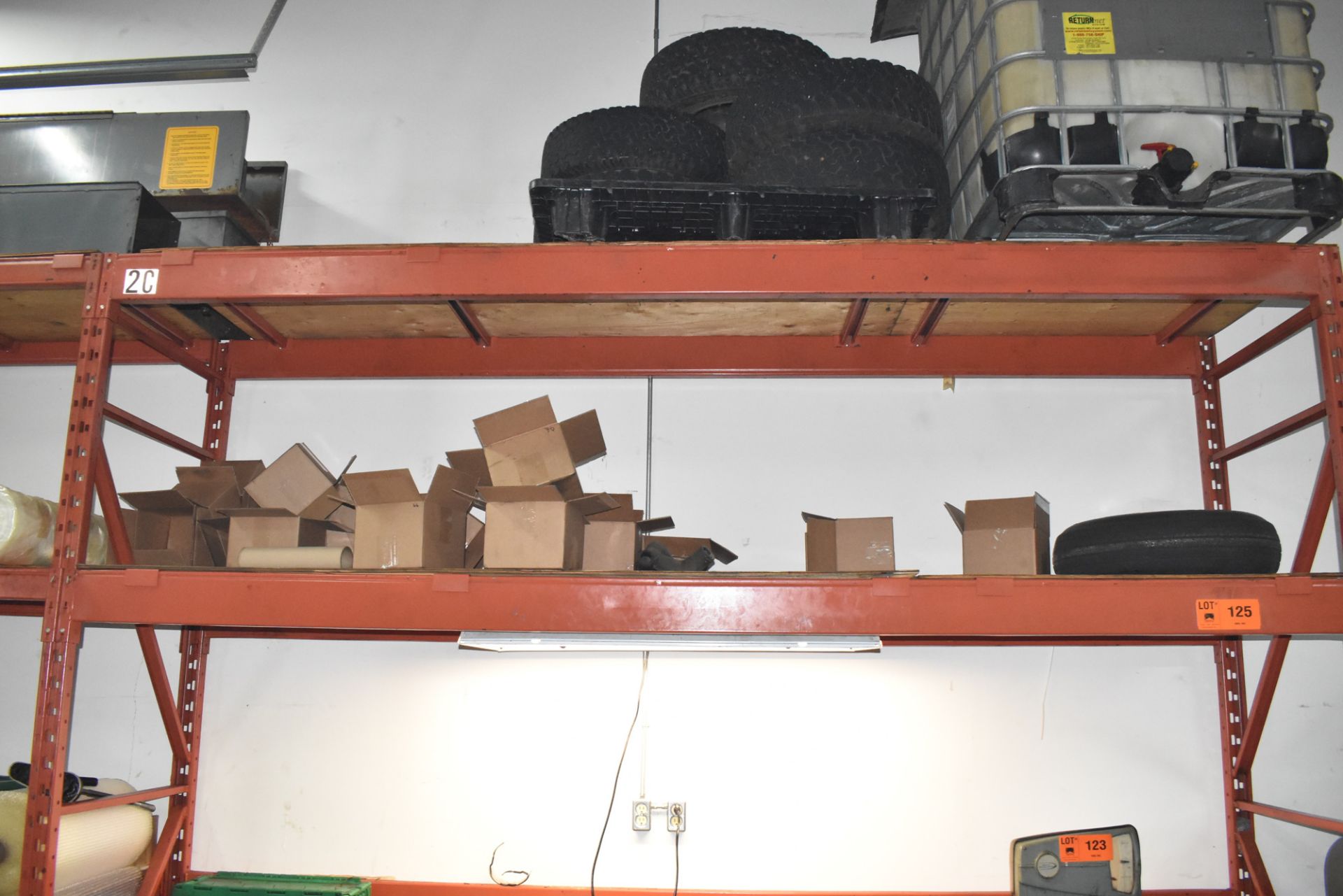 LOT/ (2) SECTIONS OF ADJUSTABLE PALLET RACKING