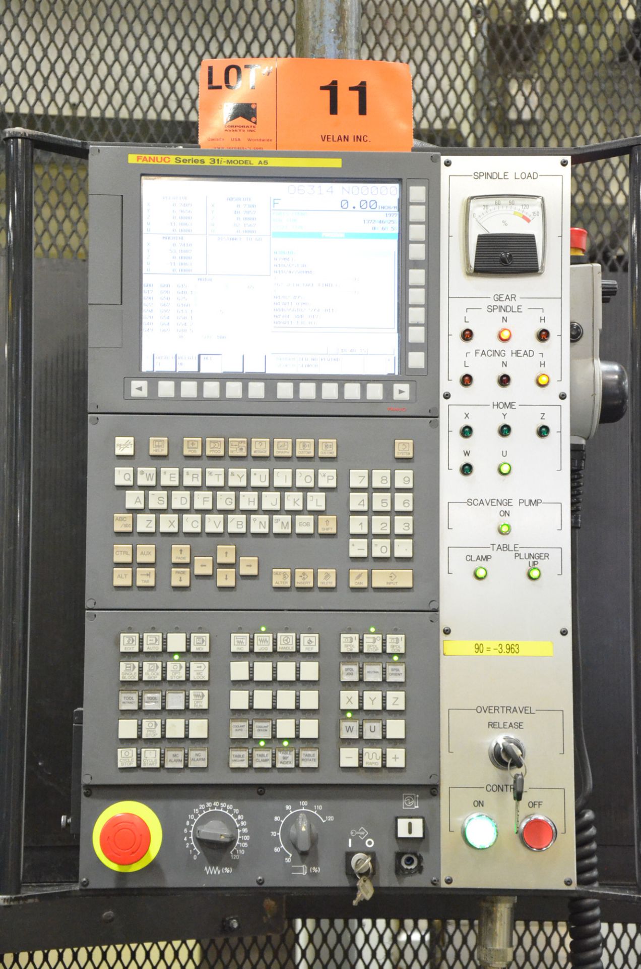 KEARNS & RICHARDS (R&R 2012) 125L CNC TABLE TYPE HORIZONTAL BORING MILL WITH FANUC SERIES 31I- - Image 13 of 22