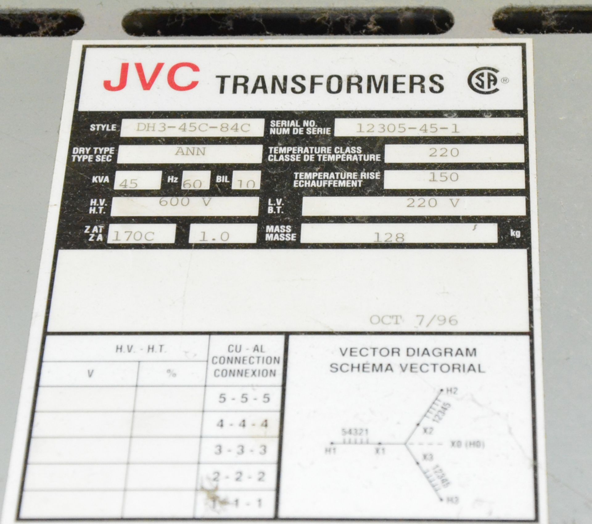 DAEWOO TRANSFORMER (7007 COTE DE LIESSE) - Image 2 of 2