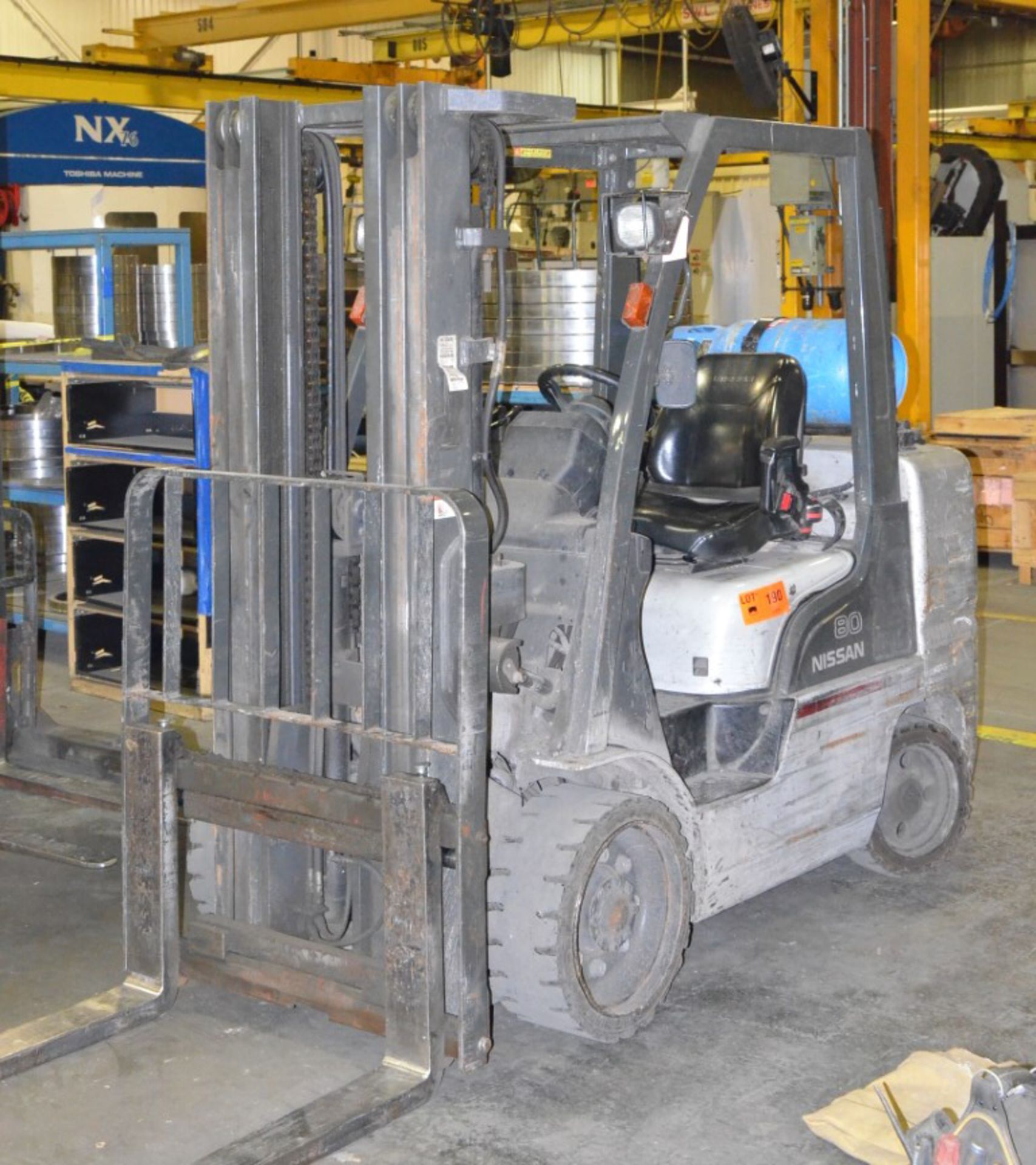 NISSAN CP 5,350 LBS CAPACITY LPG FORKLIFT WITH 169” MAX VERTICAL REACH, S/N N/A