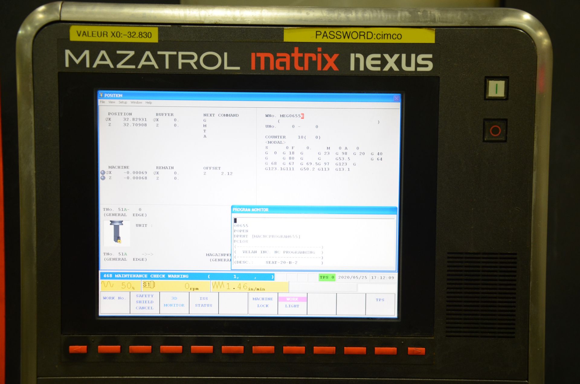 MAZAK (07-2012) MEGATURN NEXUS900 CNC VERTICAL TURNING AND LIVE MILLING CENTER WITH MAZATROL - Image 7 of 27