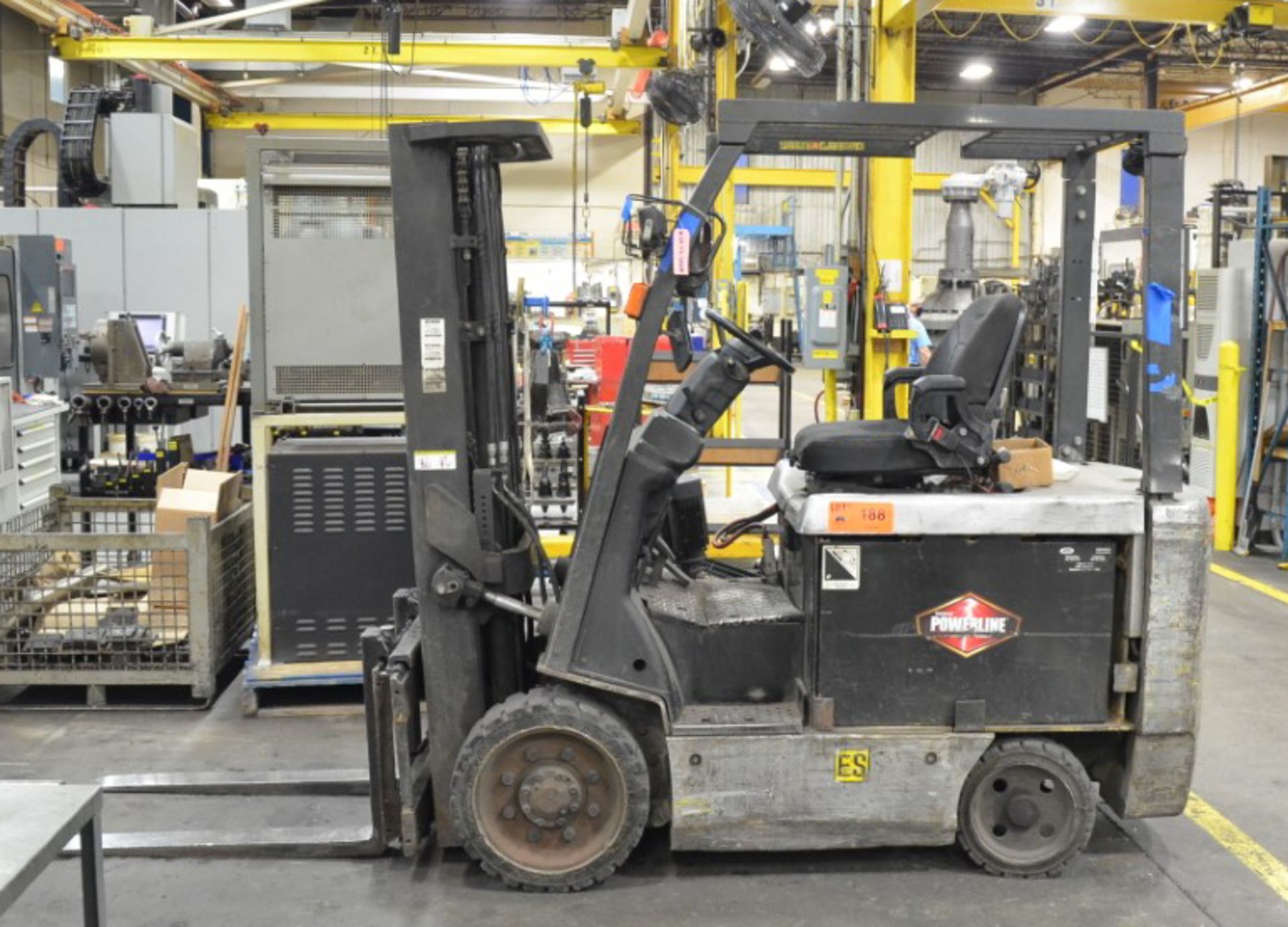 NISSAN CP61B2L30S 5,350 LBS CAPACITY ELECTRIC FORKLIFT WITH 169” MAX VERTICAL REACH, S/N 000528