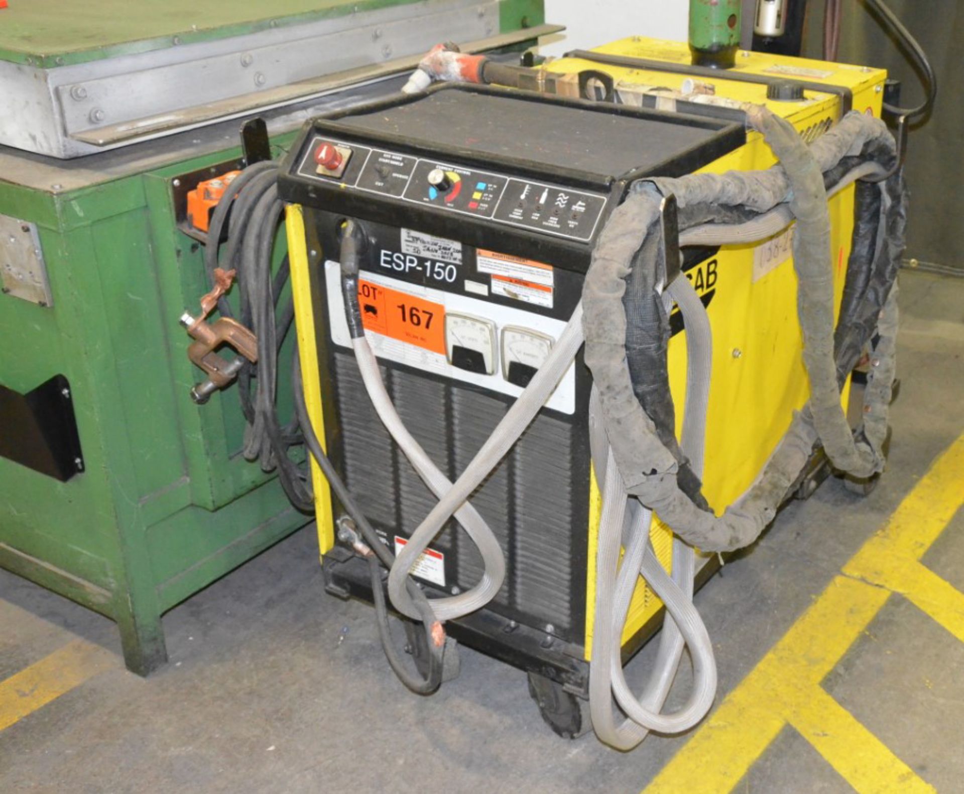 ESAB ESP 150 PORTABLE PLASMA CUTTER WITH CABLES AND GUN, S/N N/A