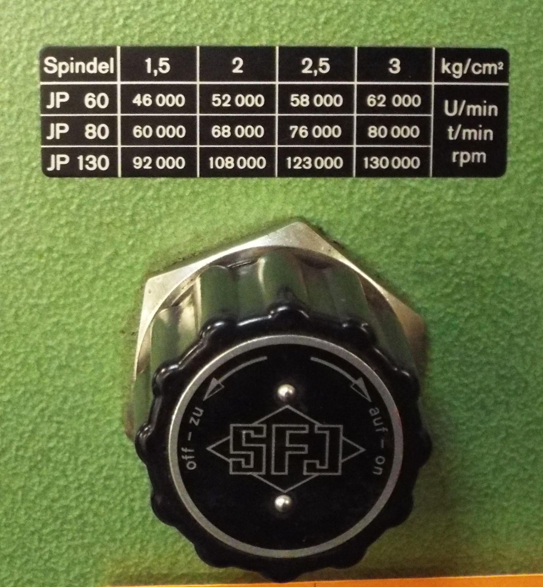 SJF JP SPINDLE SPEED CONTROL - Image 2 of 2