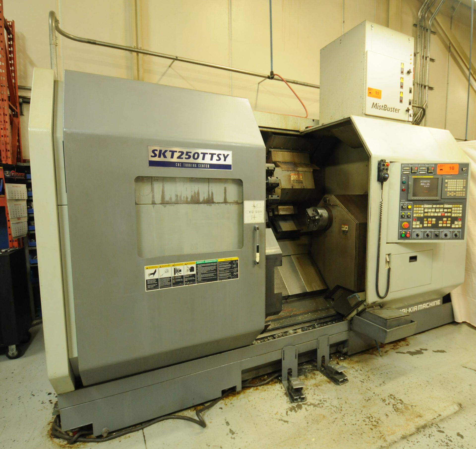 HYUNDAI KIA (2009) SKT250TTSY CNC MULTI-AXIS, OPPOSED SPINDLE TWIN TURRET LIVE MILLING AND TURNING