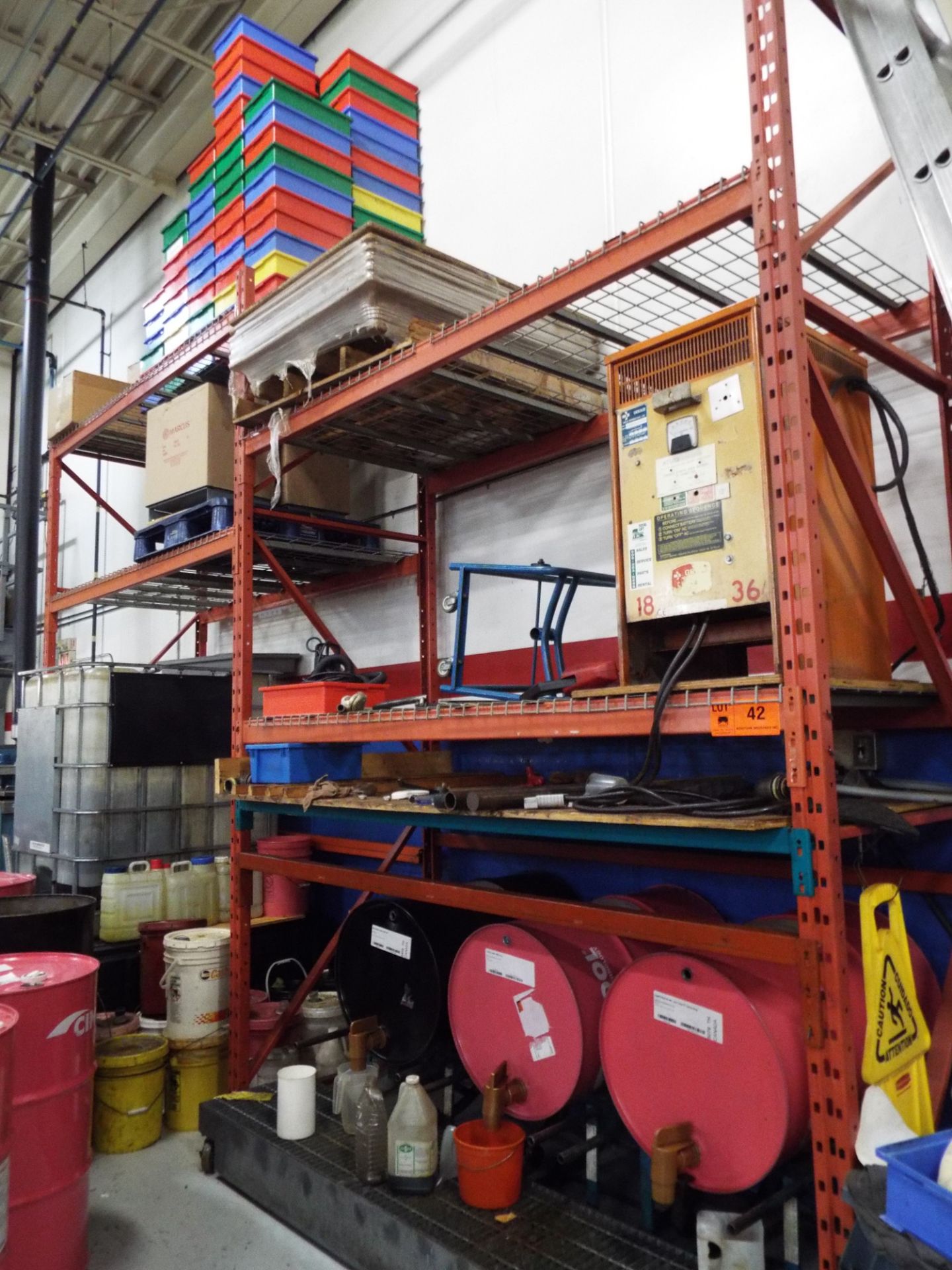 LOT/ (2) SECTIONS OF PALLET RACKING APPROX. 42"X112"X144"H (NO CONTENTS) (DELAYED DELIVERY)