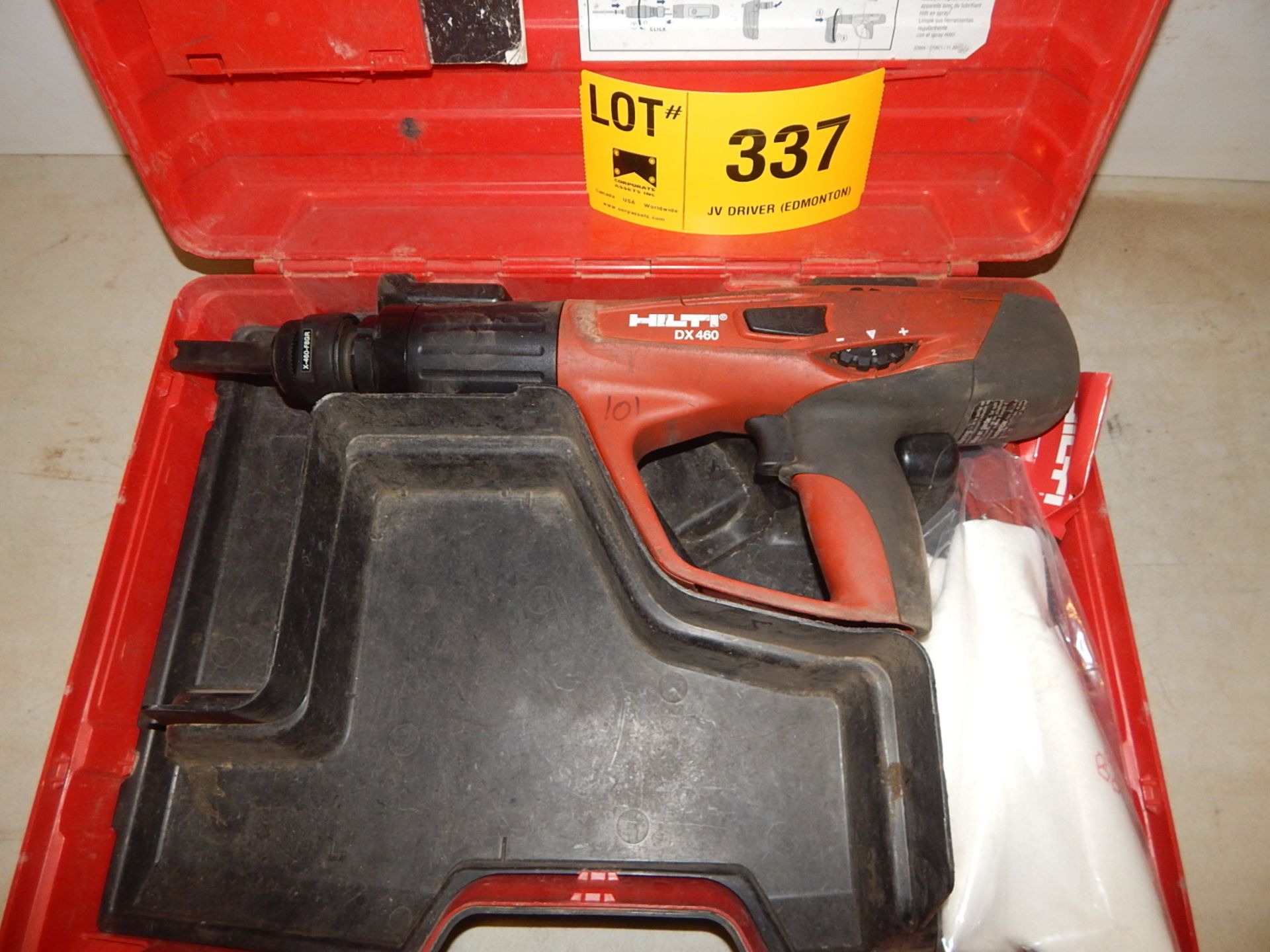 HILTI DX 460-F8 POWDER-ACTUATED FASTENING TOOL, S/N: N/A
