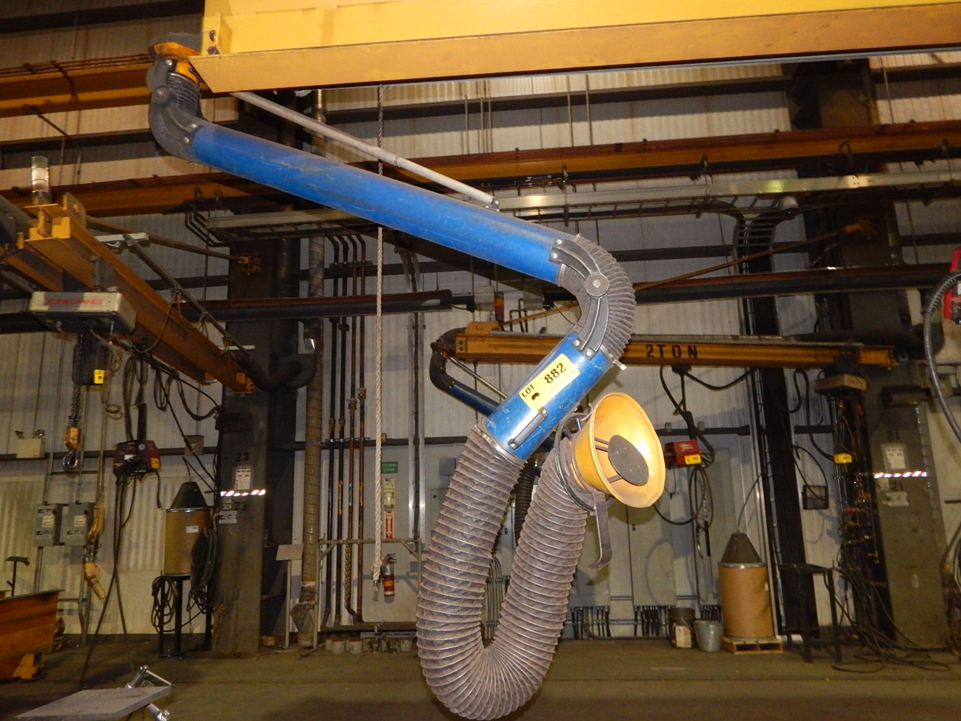 FLEX ARM FUME EXTRACTOR SNORKLE WITH BLOWER, S/N: N/A (CI)
