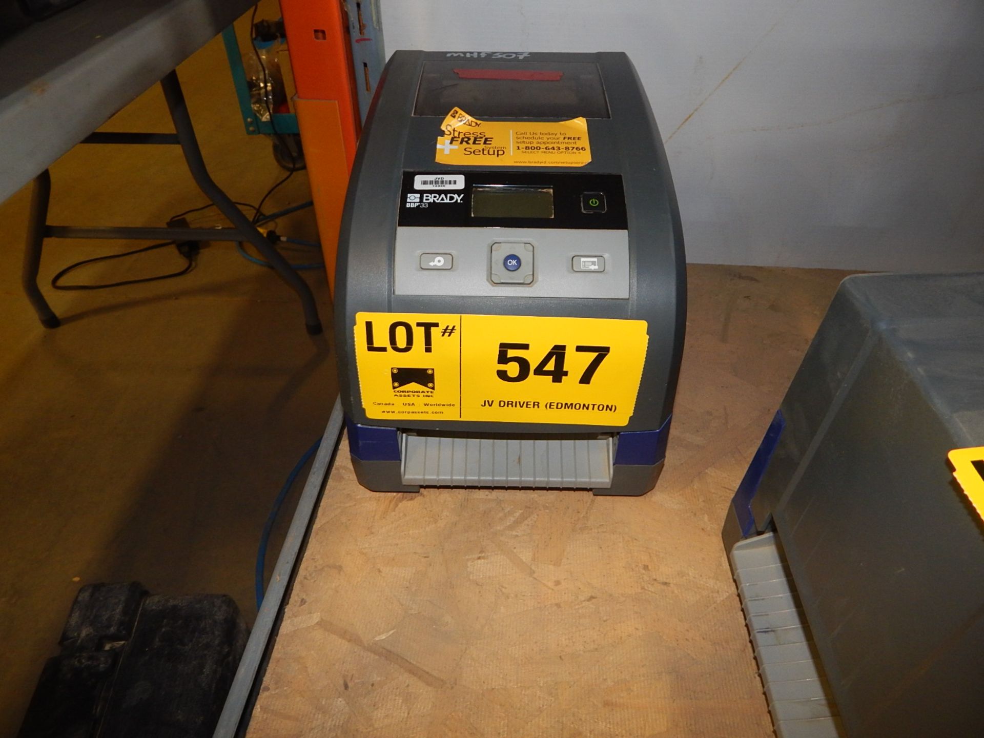 BRADY BBP33 LABEL AND SIGN PRINTER, S/N: N/A