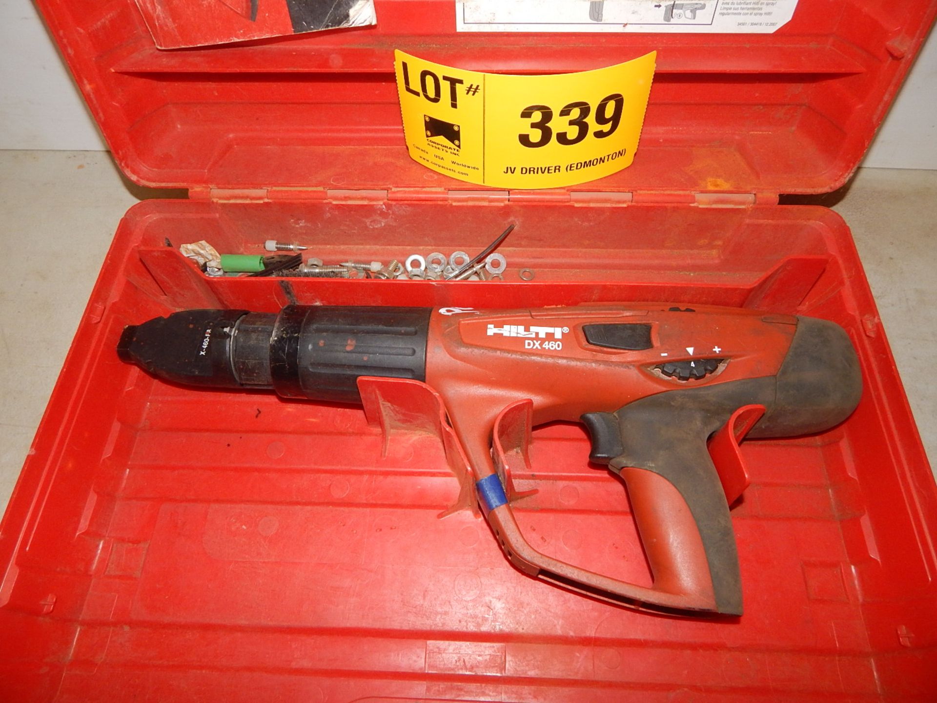 HILTI DX 460-F8 POWDER-ACTUATED FASTENING TOOL, S/N: N/A