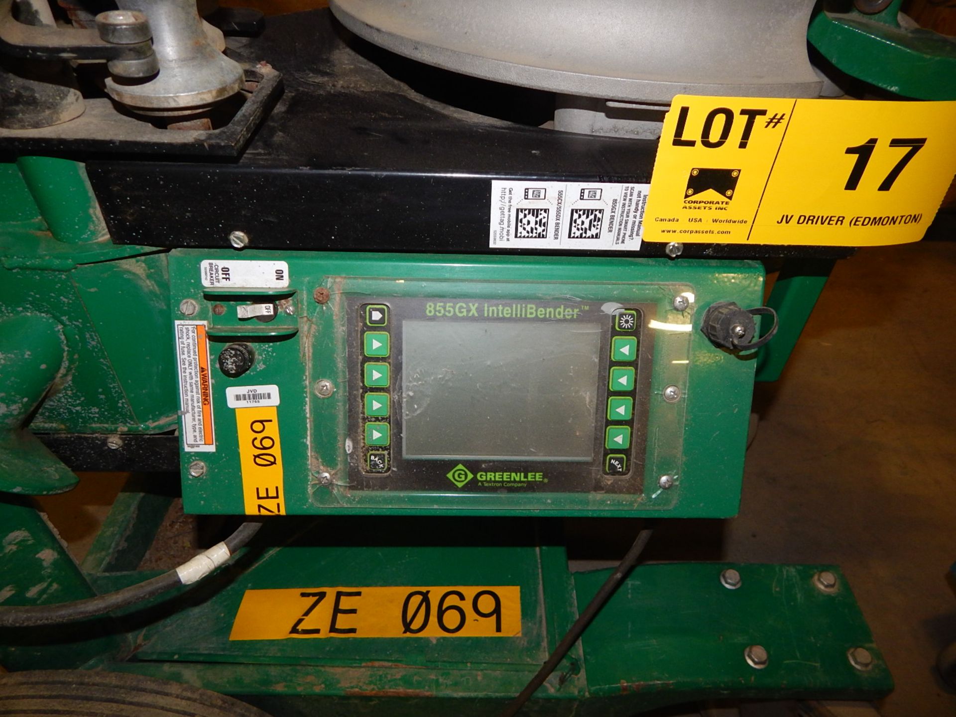 GREENLEE 855GX INTELLIBENDER CONDUIT BENDER, WITH 1-2" CAPACITY, DIGITAL AND PENDANT CONTROLS, S/ - Image 3 of 5