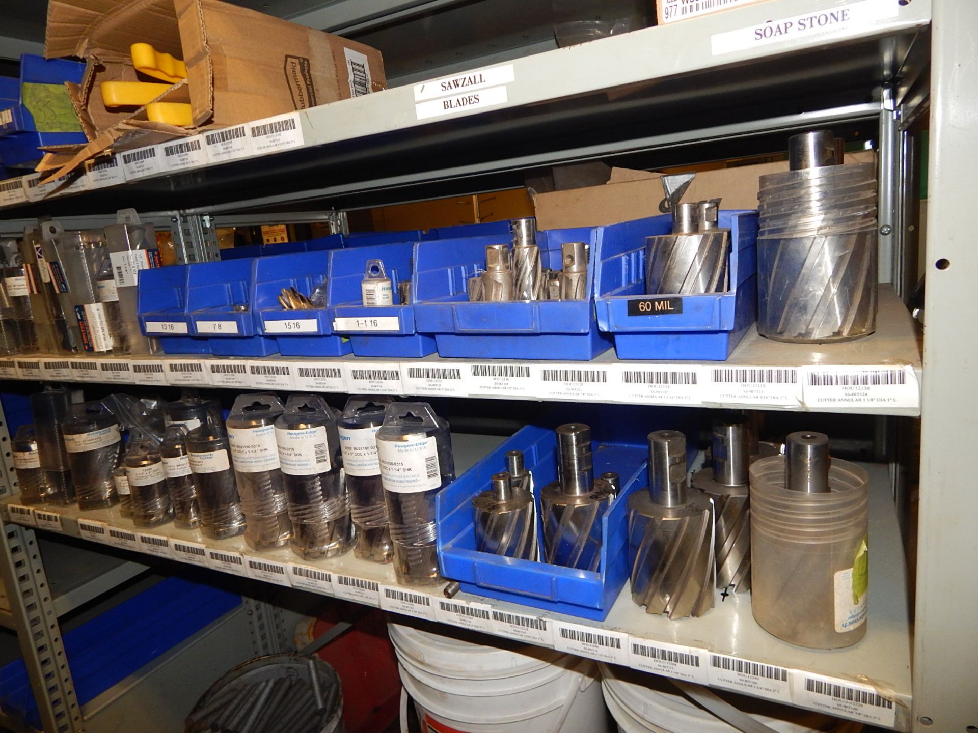 LOT/ CONTENTS OF SHELF CONSISTING OF PPE EQUIPMENT, WIRE BRUSHES, WELDING CONSUMABLES AND DRILLS - Image 9 of 14