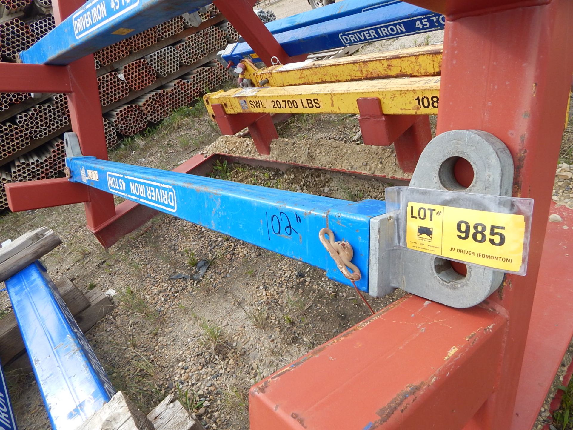 DRIVER IRON 45TON 102" SPREADER BEAM, S/N: N/A