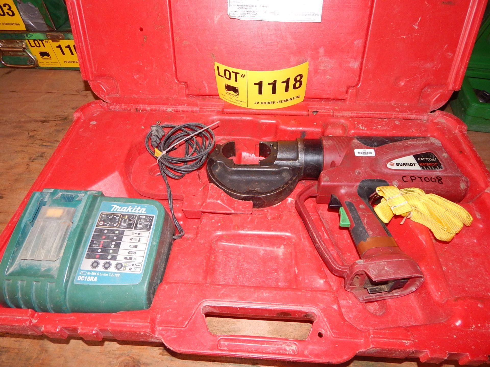 BURNDY CORDLESS CRIMPER TOOL, S/N: N/A (SC 521)