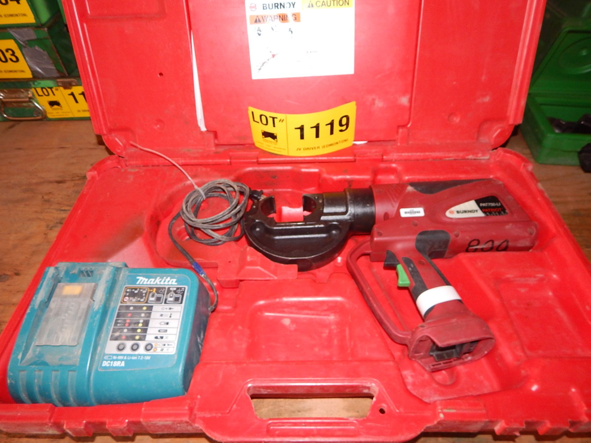 BURNDY CORDLESS CRIMPER TOOL, S/N: N/A (SC 521)