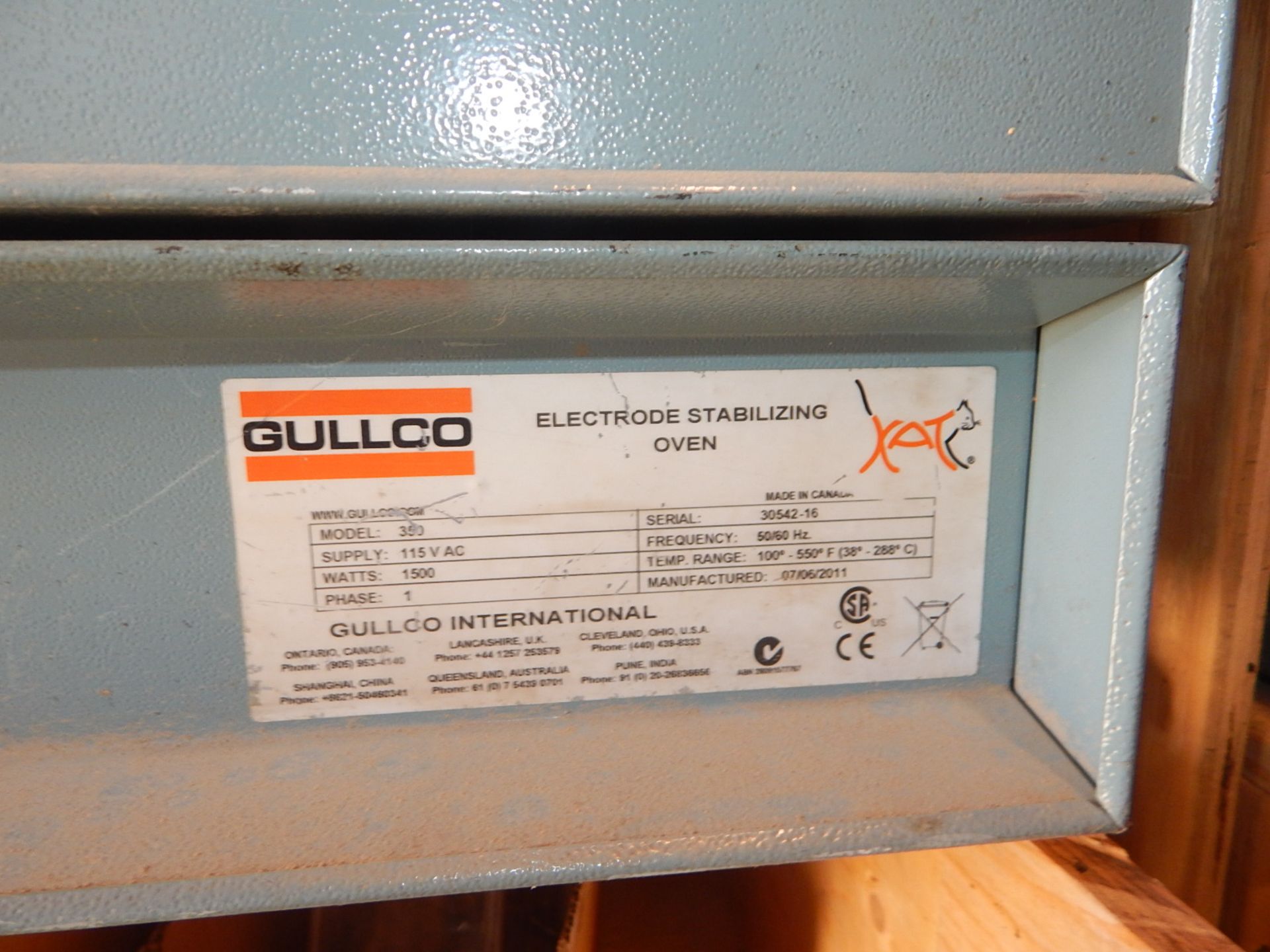 GULLCO 350 ELECTRODE STABILIZING OVEN, S/N: N/A (TOOL CRIB) - Image 2 of 2