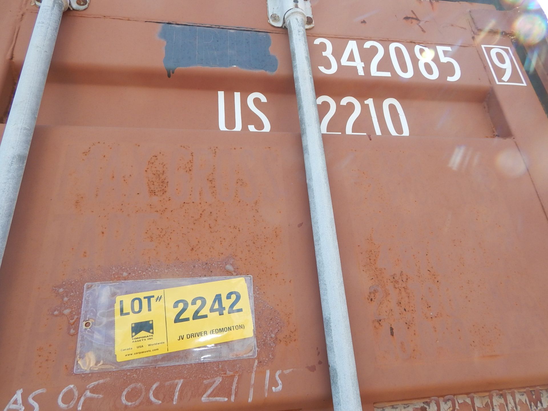 20' SEA CONTAINER, S/N: N/A (US2210) (DELAYED DELIVERY) (CI) - Image 3 of 5