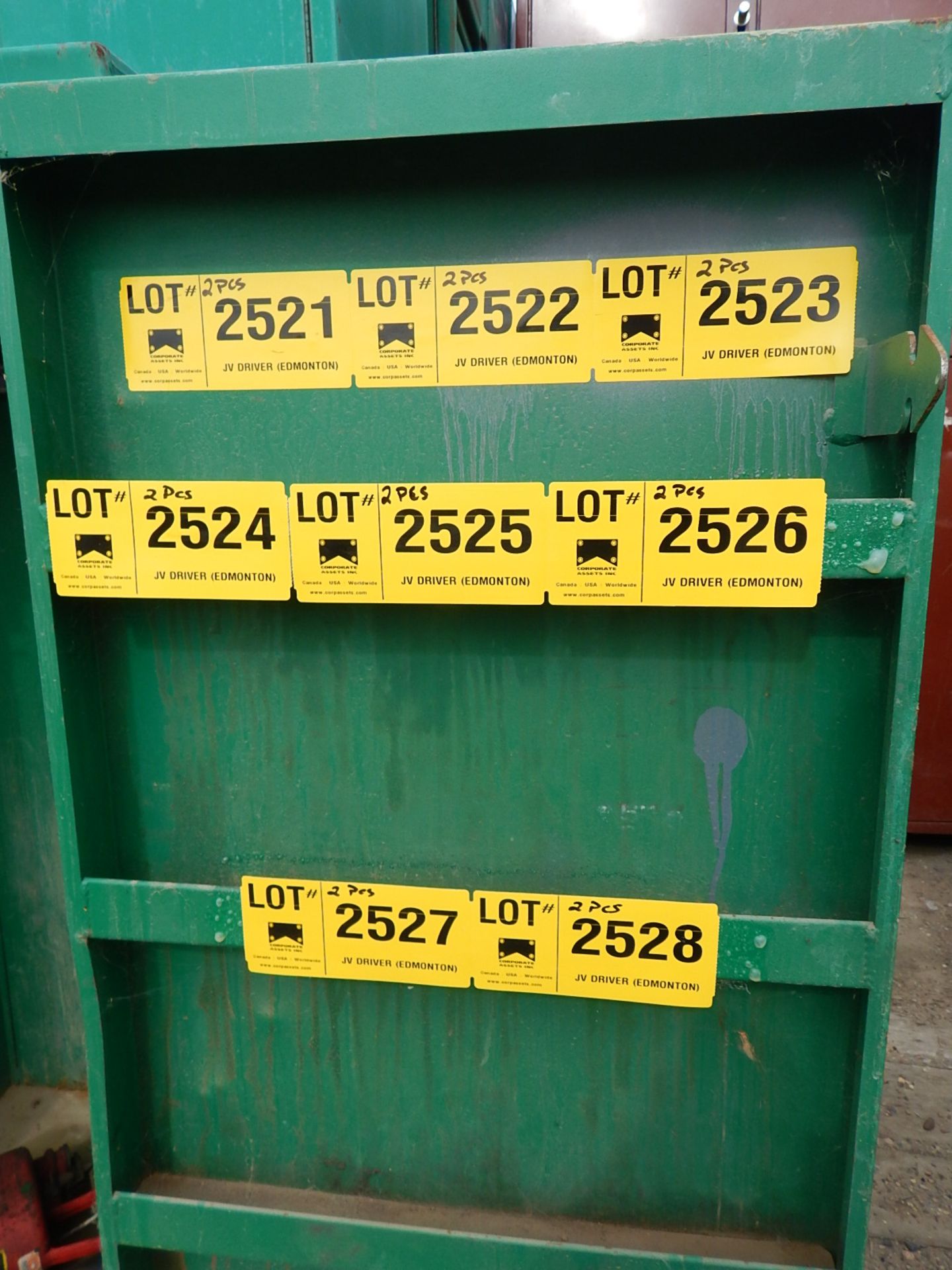 LOT/ (2) GREENLEE TWO-DOOR JOB BOX CABINETS