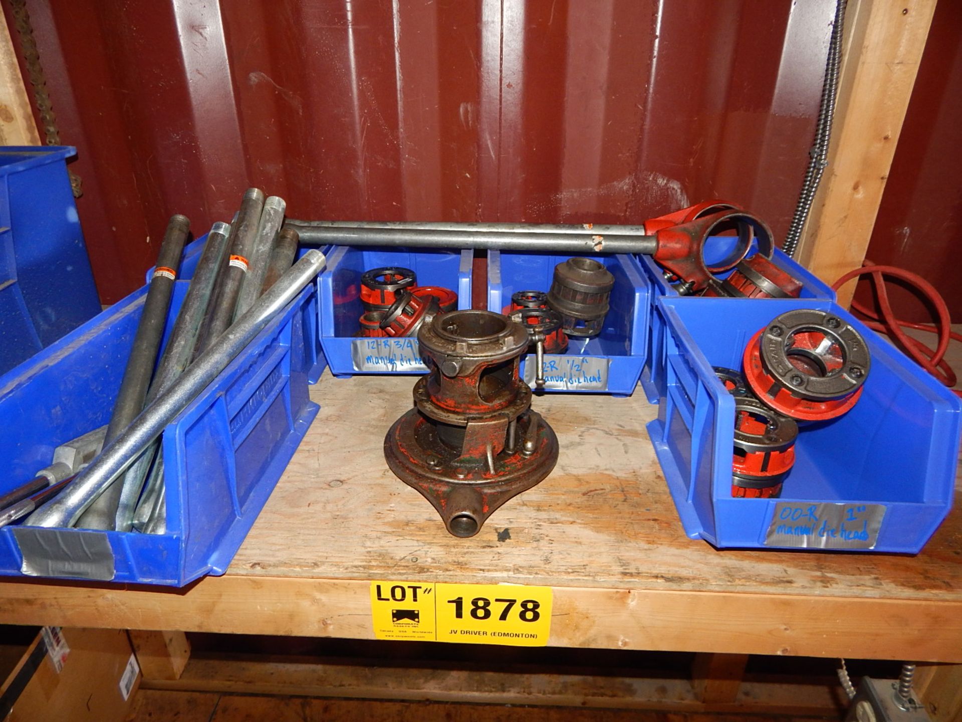 LOT/ RIDGID DIE HEADS, RATCHET ASSEMBLYS AND HANDLES (SC 230)