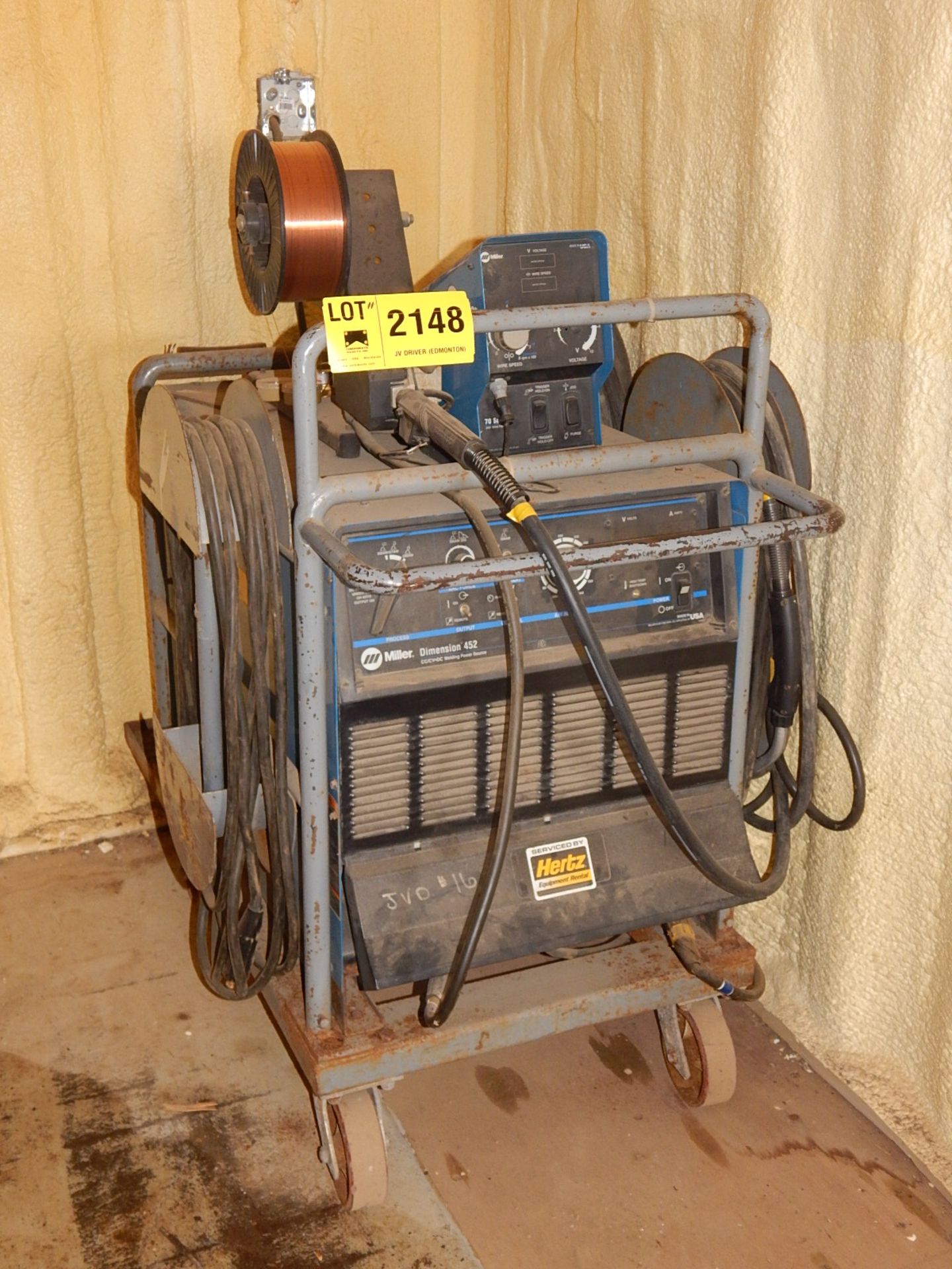 MILLER DIMENSION 452 WELDING POWER SOURCE WITH WIRE FEED, S/N: N/A (SC 445)