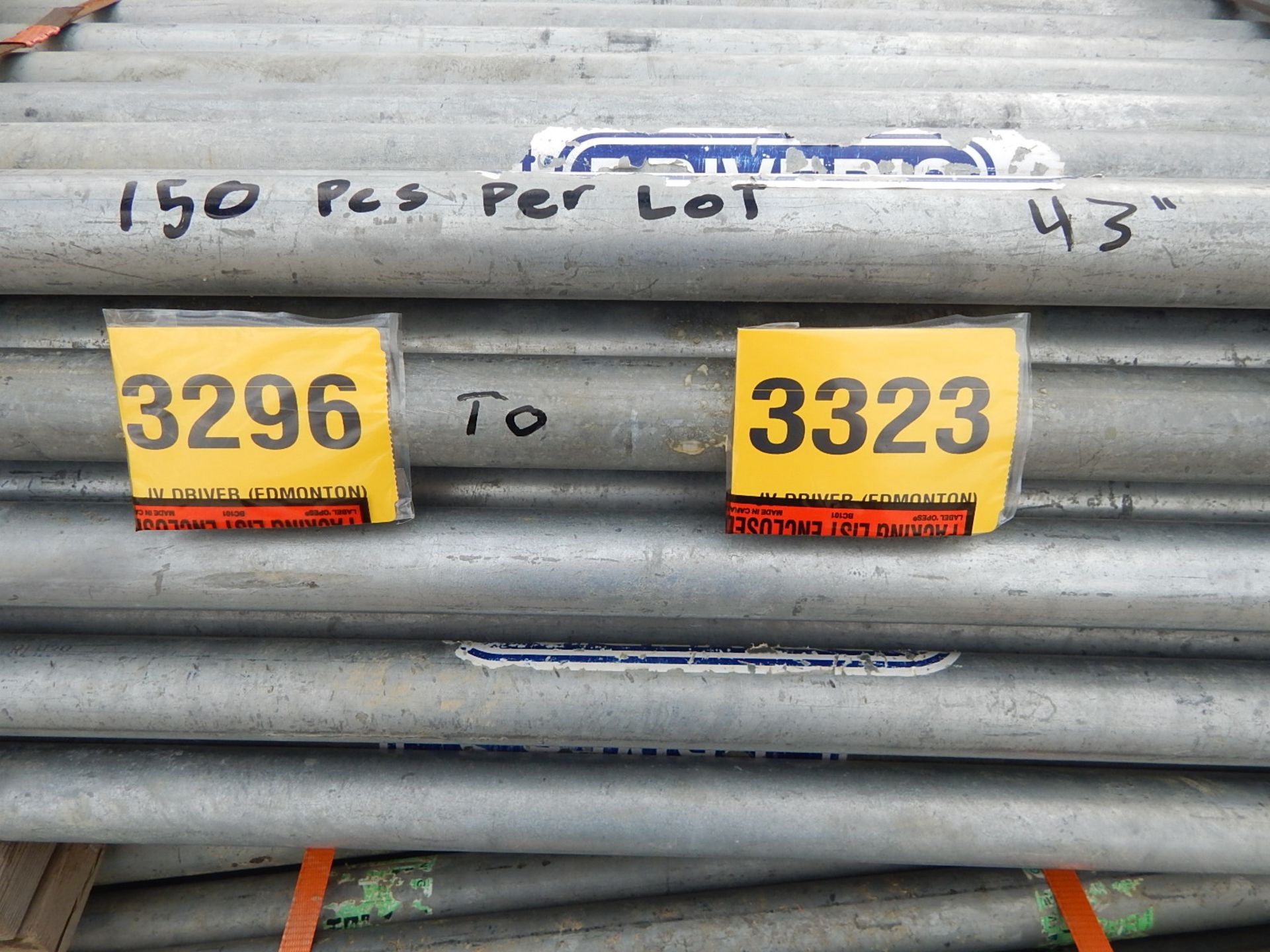 LOT/ 150 PIECES OF 43" SCAFFOLDING LEDGERS (CI) - Image 3 of 3