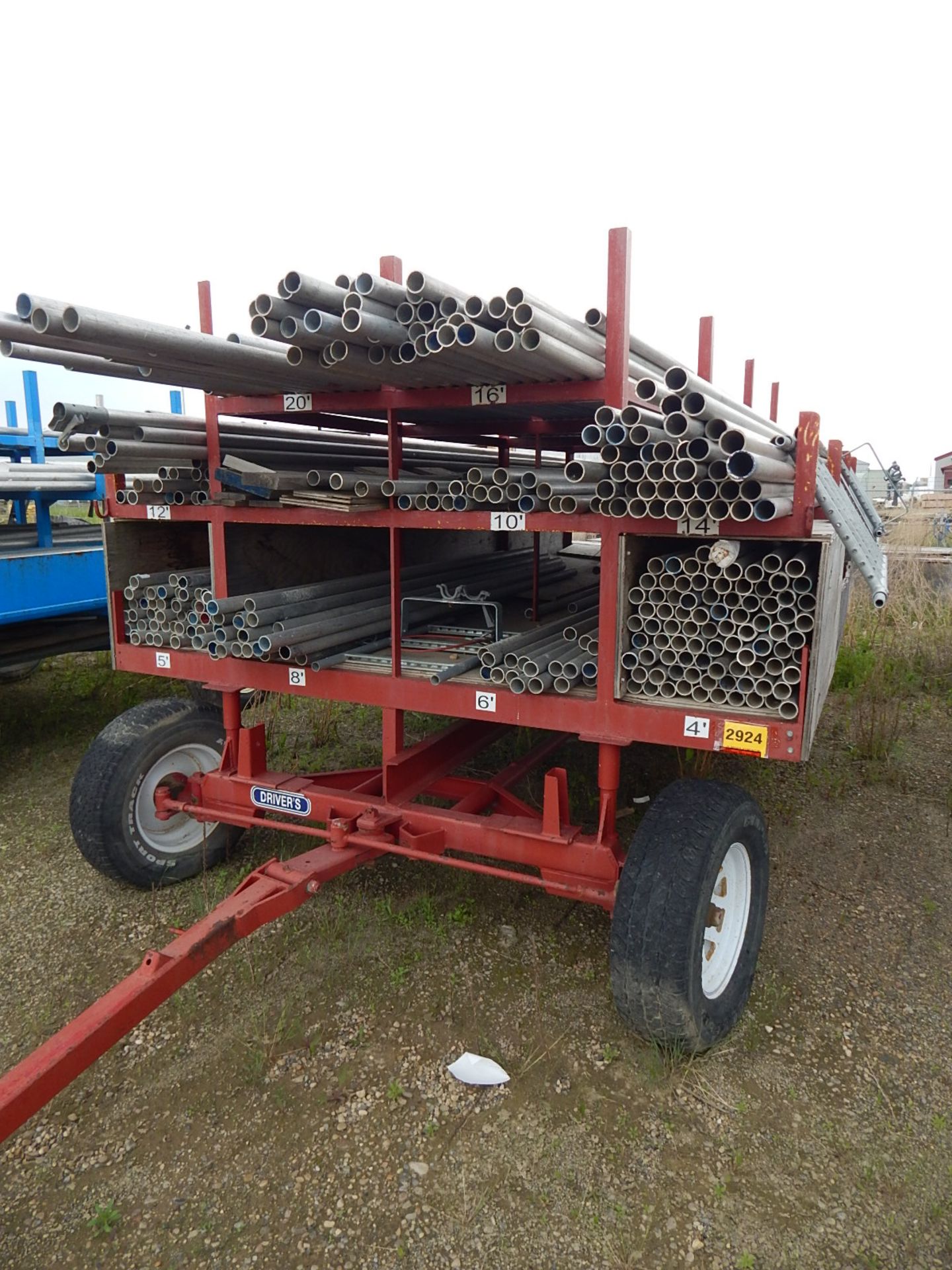 LOT/ SCAFFOLDING YARD TRAILER WITH CONTENTS