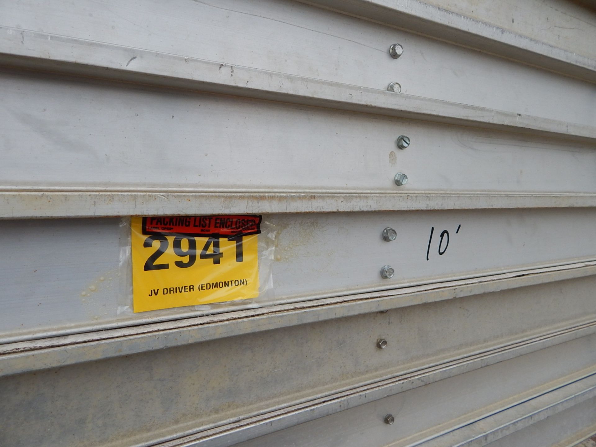 LOT/ 10' HEAVY DUTY ALUMINUM PLYWOOD DECK - Image 2 of 3