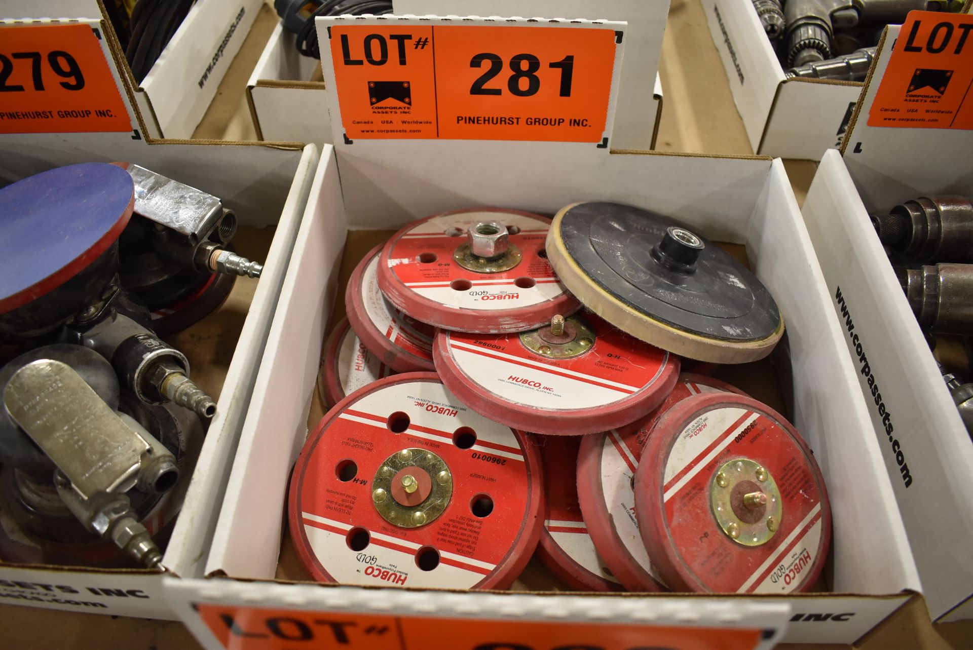 LOT/ SANDING DISC ATTACHMENTS FOR PNEUMATIC SANDERS & GRINDERS