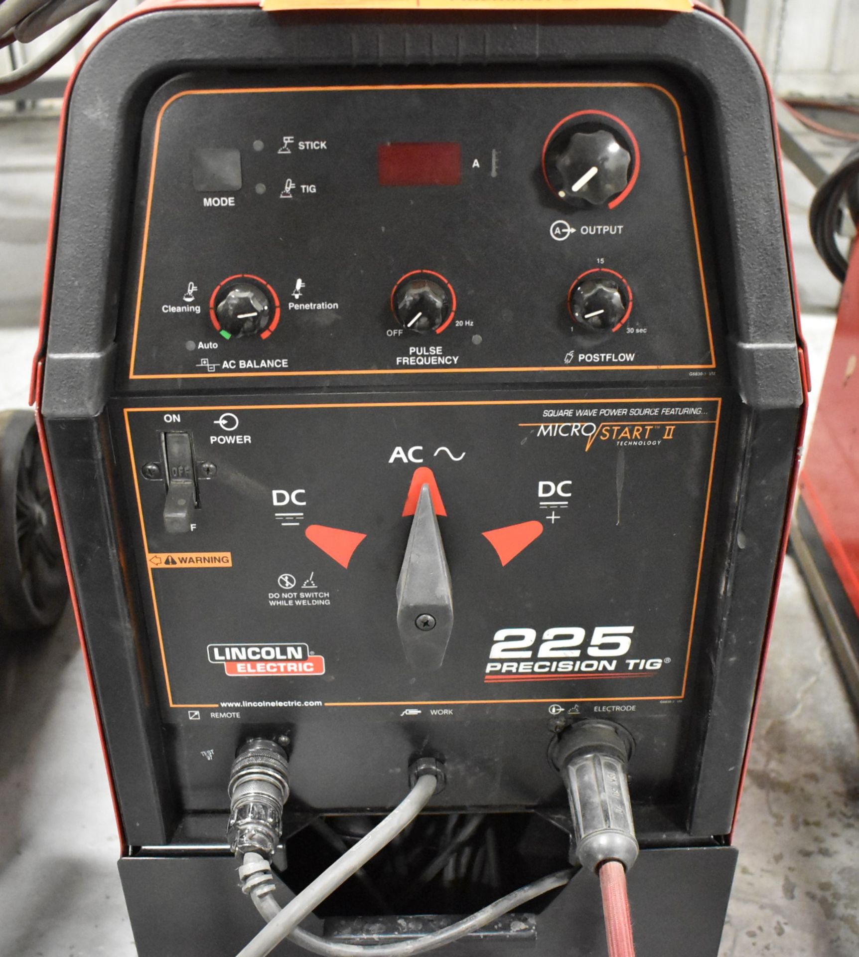 LINCOLN ELECTRIC PRECISION TIG 225 TIG WELDER WITH CABLES & GUN, S/N: N/A [RIGGING FEES FOR LOT #3 - - Image 2 of 2