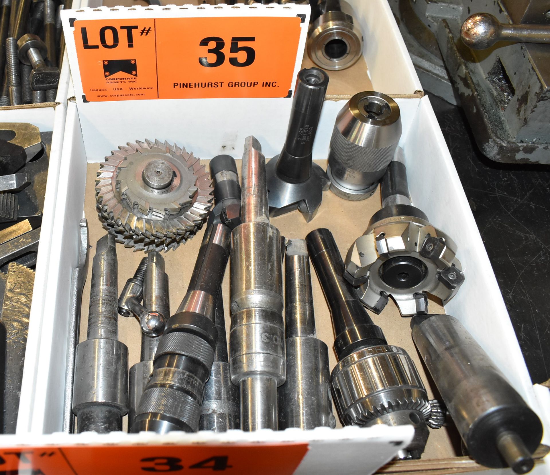 LOT/ MILL TOOLING - FACE MILL, DRILL CHUCKS, CUTTERS