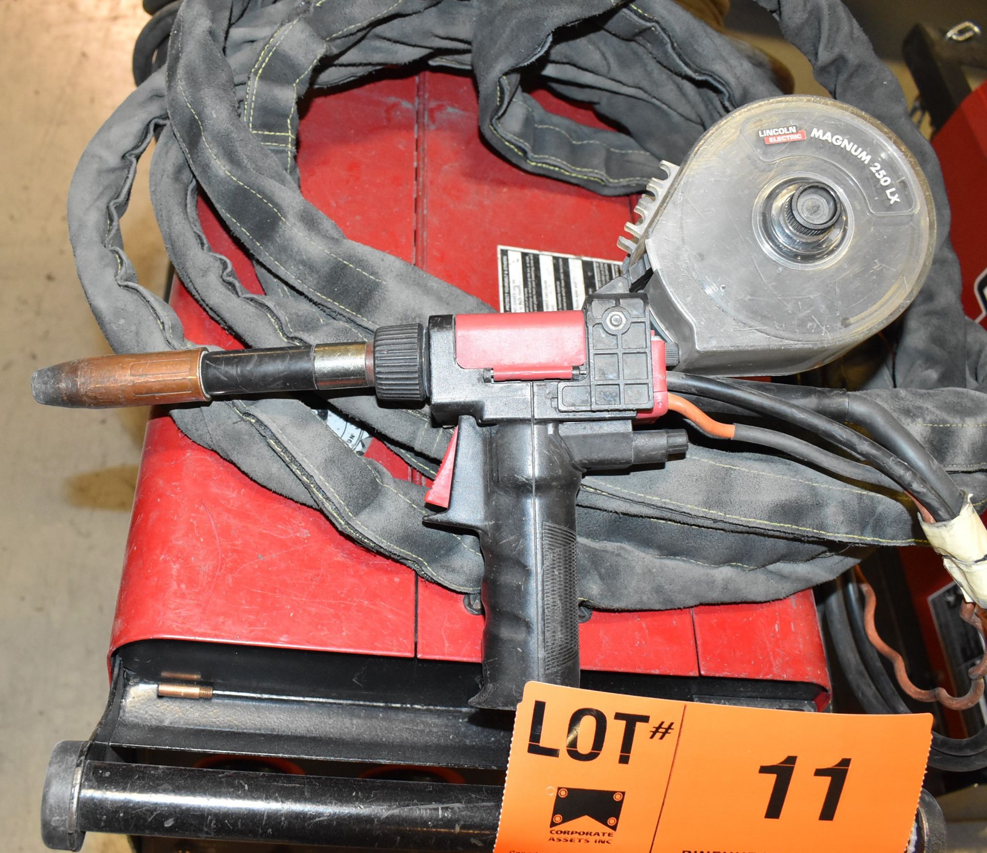 LINCOLN ELECTRIC POWER MIG 300 PORTABLE MIG WELDER WITH CABLES & GUN, S/N: U1031100735 [RIGGING FEES - Image 3 of 3