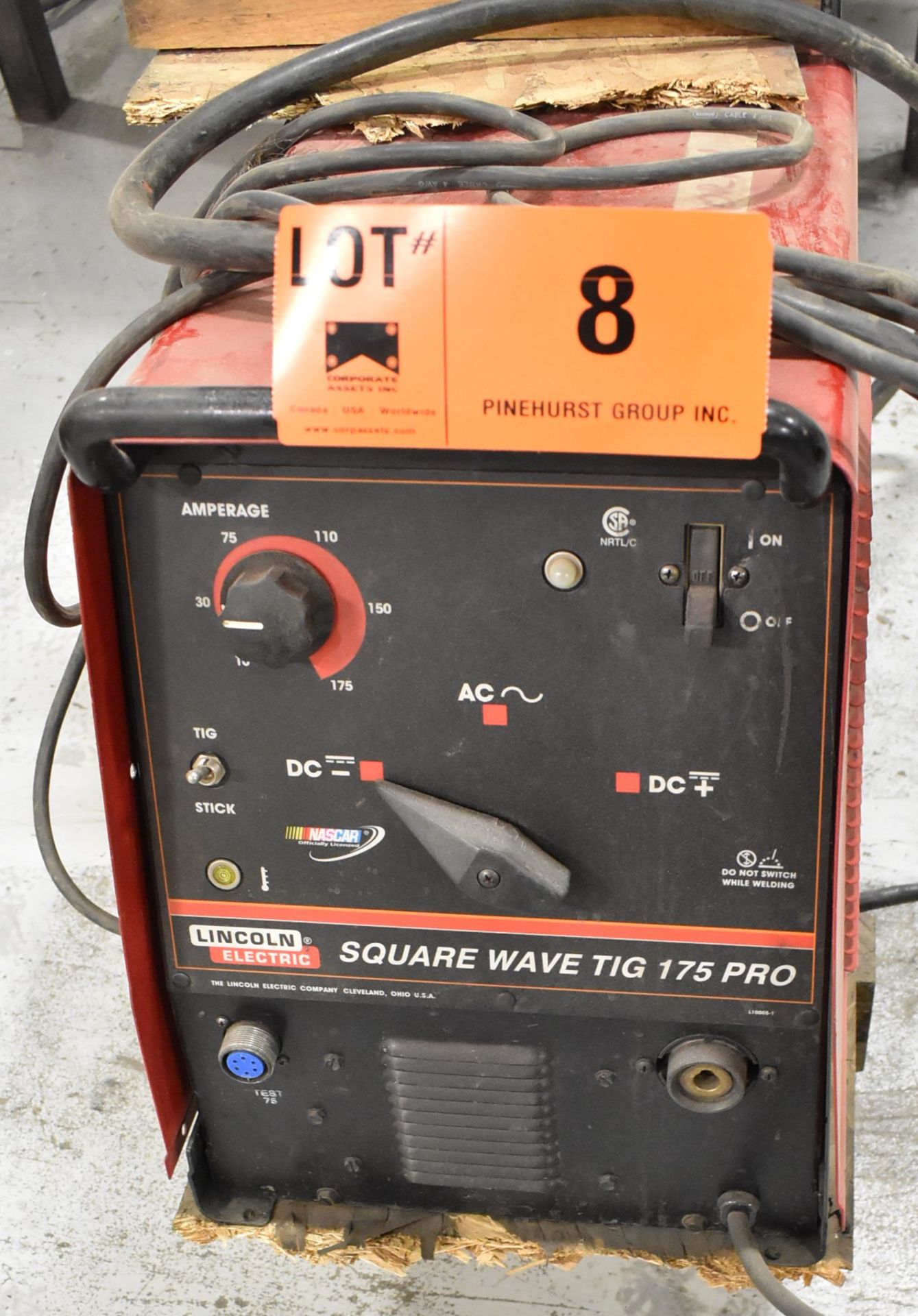 LINCOLN ELECTRIC SQUARE WAVE TIG 175 PRO TIG WELDER WITH CABLES & GUN, S/N: N/A [RIGGING FEES FOR