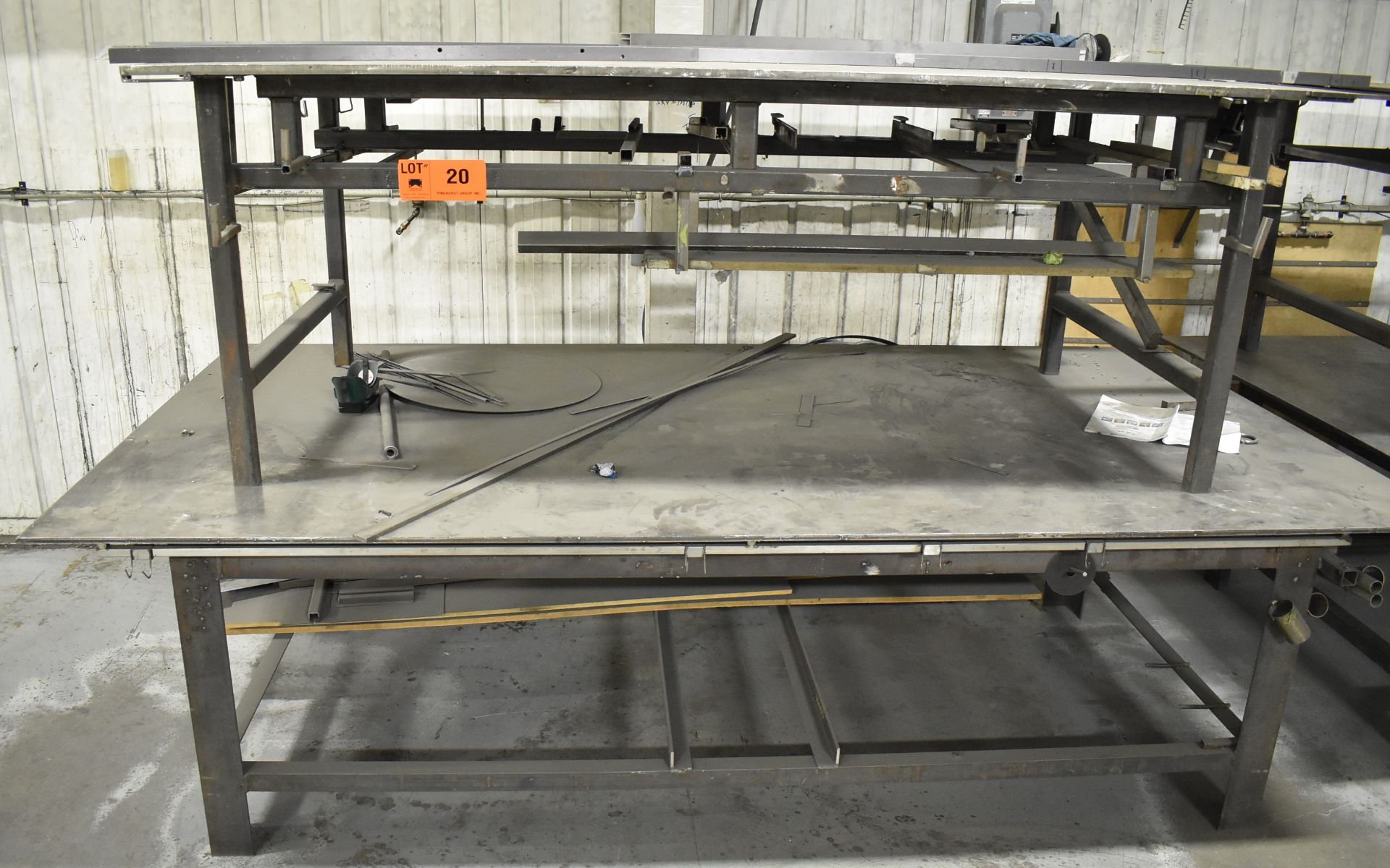 LOT/ (2) STEEL WELDING TABLES [RIGGING FEES FOR LOT #20 - $25 USD PLUS APPLICABLE TAXES]