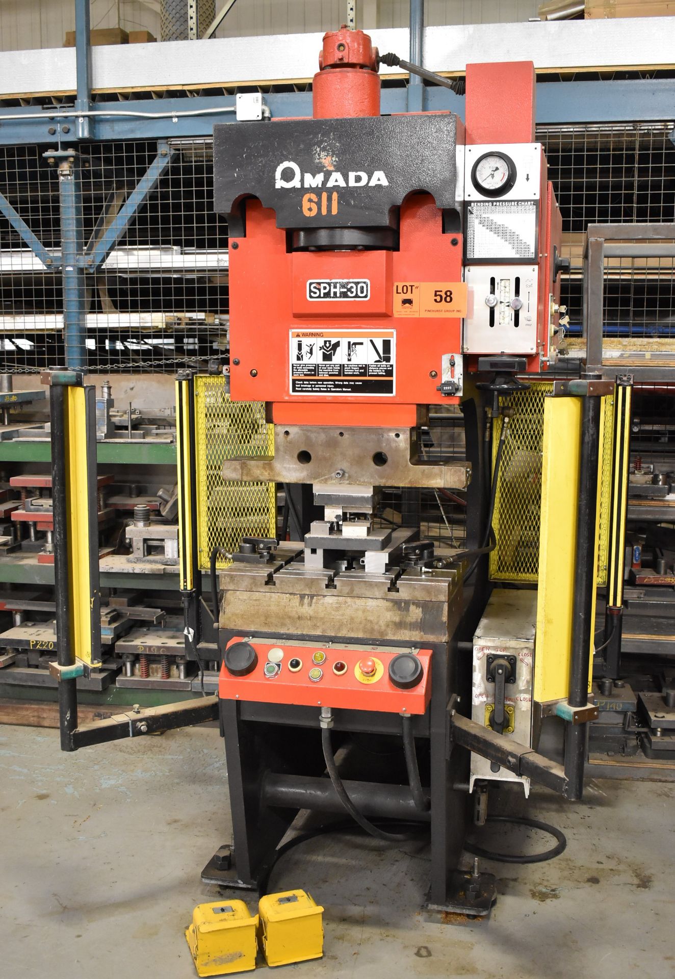 AMADA SPH-30 HYDRAULIC C-FRAME PRESS BRAKE WITH 30 TON CAPACITY, 3.94" STROKE, 12"X1/2" BENDING - Image 2 of 5