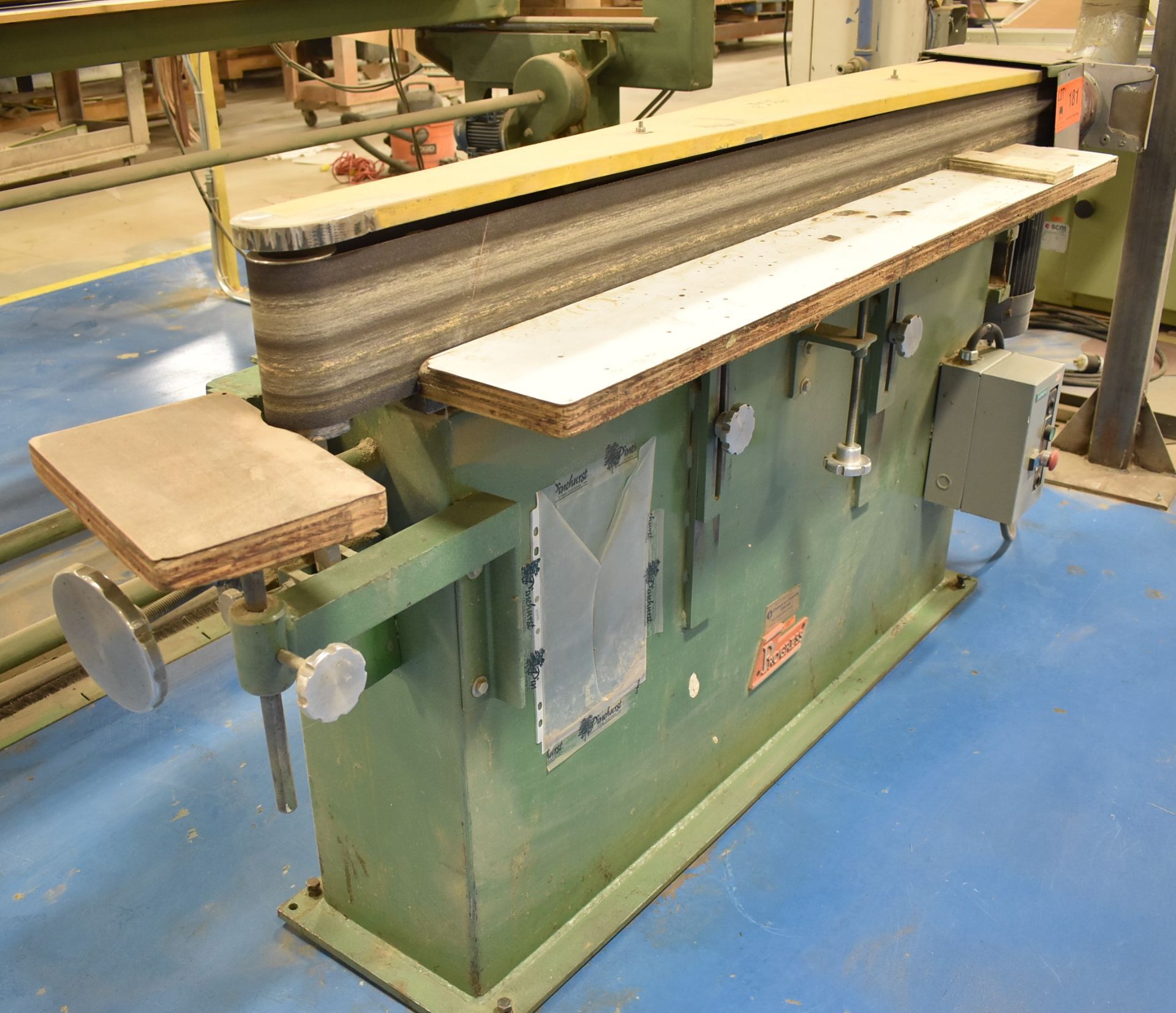 PROGRESS HORIZONTAL BELT SANDER WITH 6" BELT, 3 HP, S/N: N/A (CI) [RIGGING FEES FOR LOT #181 - $ - Image 2 of 2