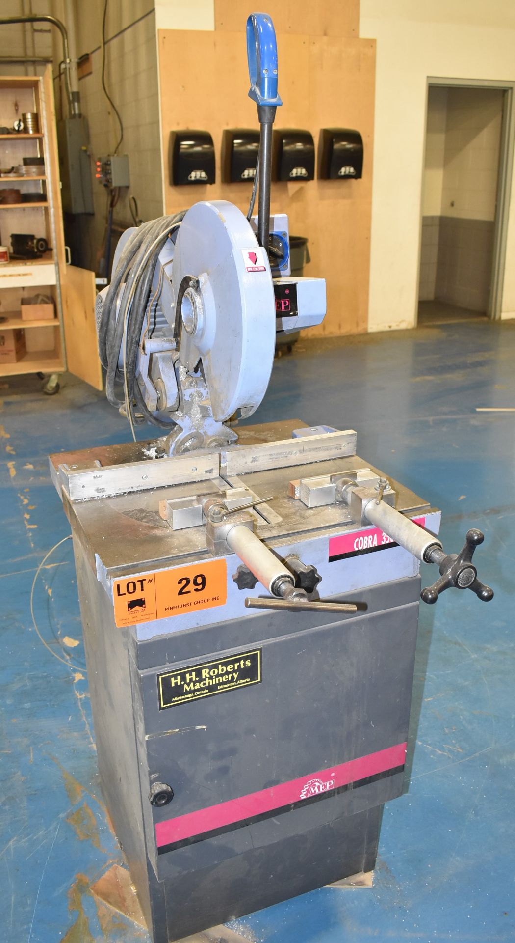 MEP COBRA 350 COLD CUT SAW WITH 14" BLADE, SPEEDS TO 3400 RPM, S/N: 028413 (CI) [RIGGING FEES FOR