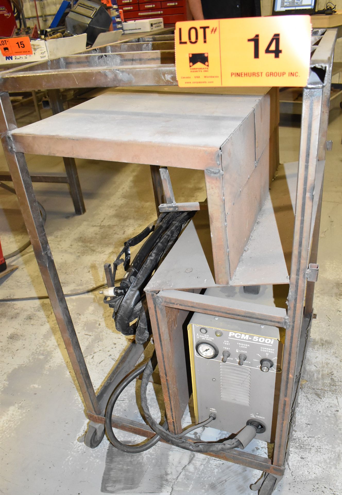 ESAB PCM-500 PLASMA CUTTER WITH CABLES & GUN, S/N: N/A [RIGGING FEES FOR LOT #14 - $25 USD PLUS