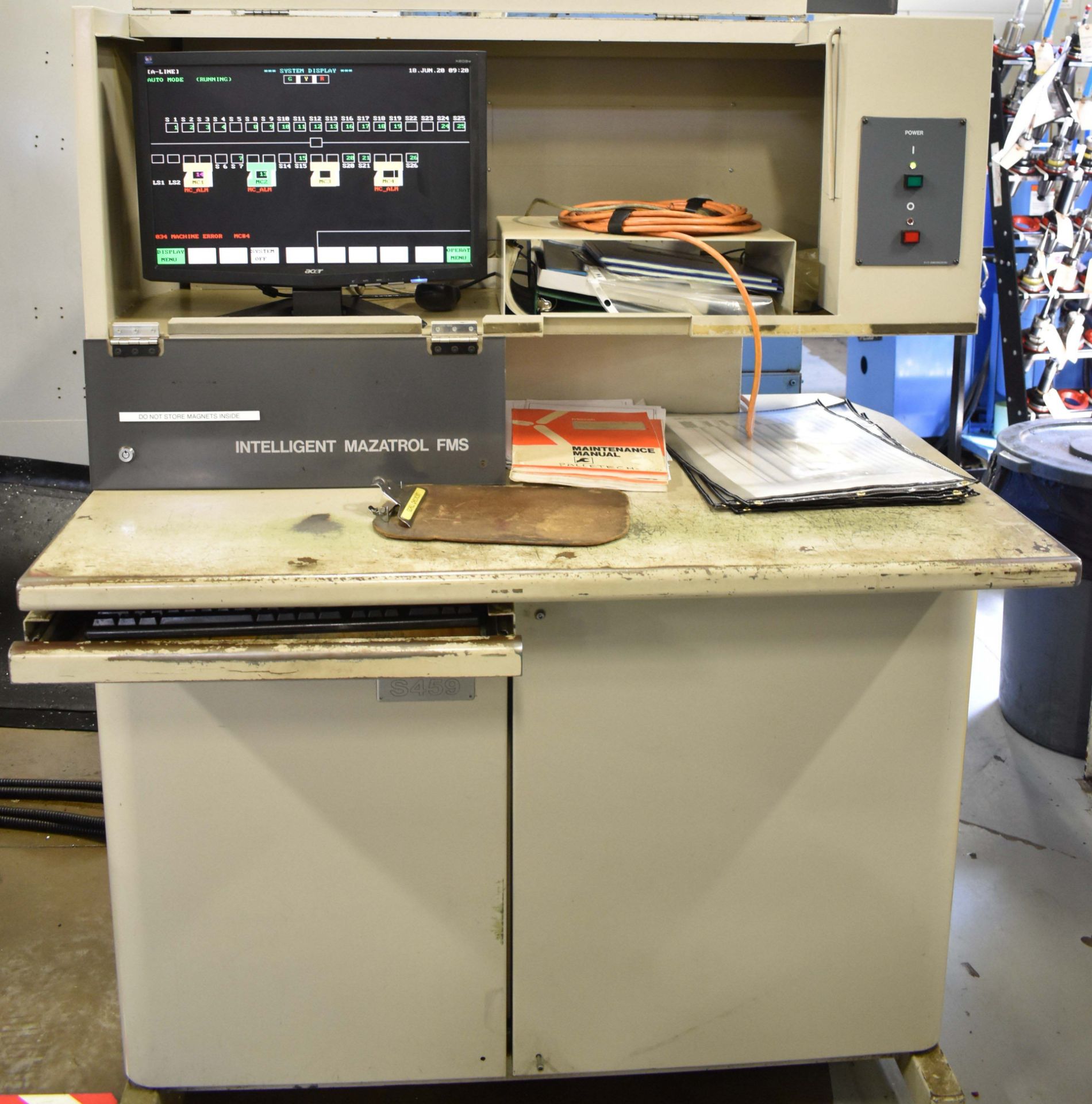 MAZAK (1993) AGV PALLETECH CNC MACHINING CELL PALLET SYSTEM WITH MAZAK INTELLIGENT MAZATROL FMS - Image 2 of 13