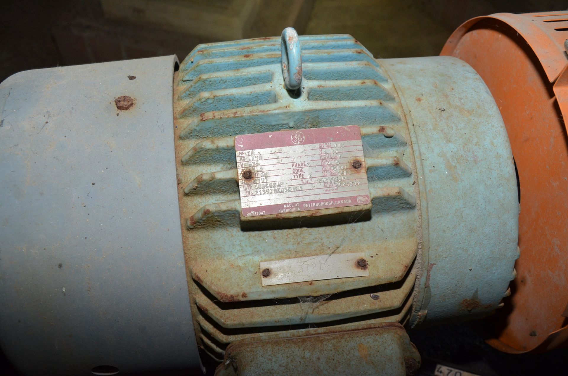 GOULDS 3196 3X4-8 CENTRIFUGAL PUMP WITH 10 HP ELECTRIC DRIVE MOTOR, S/N N/A [RIGGING FEES FOR LOT # - Image 3 of 4