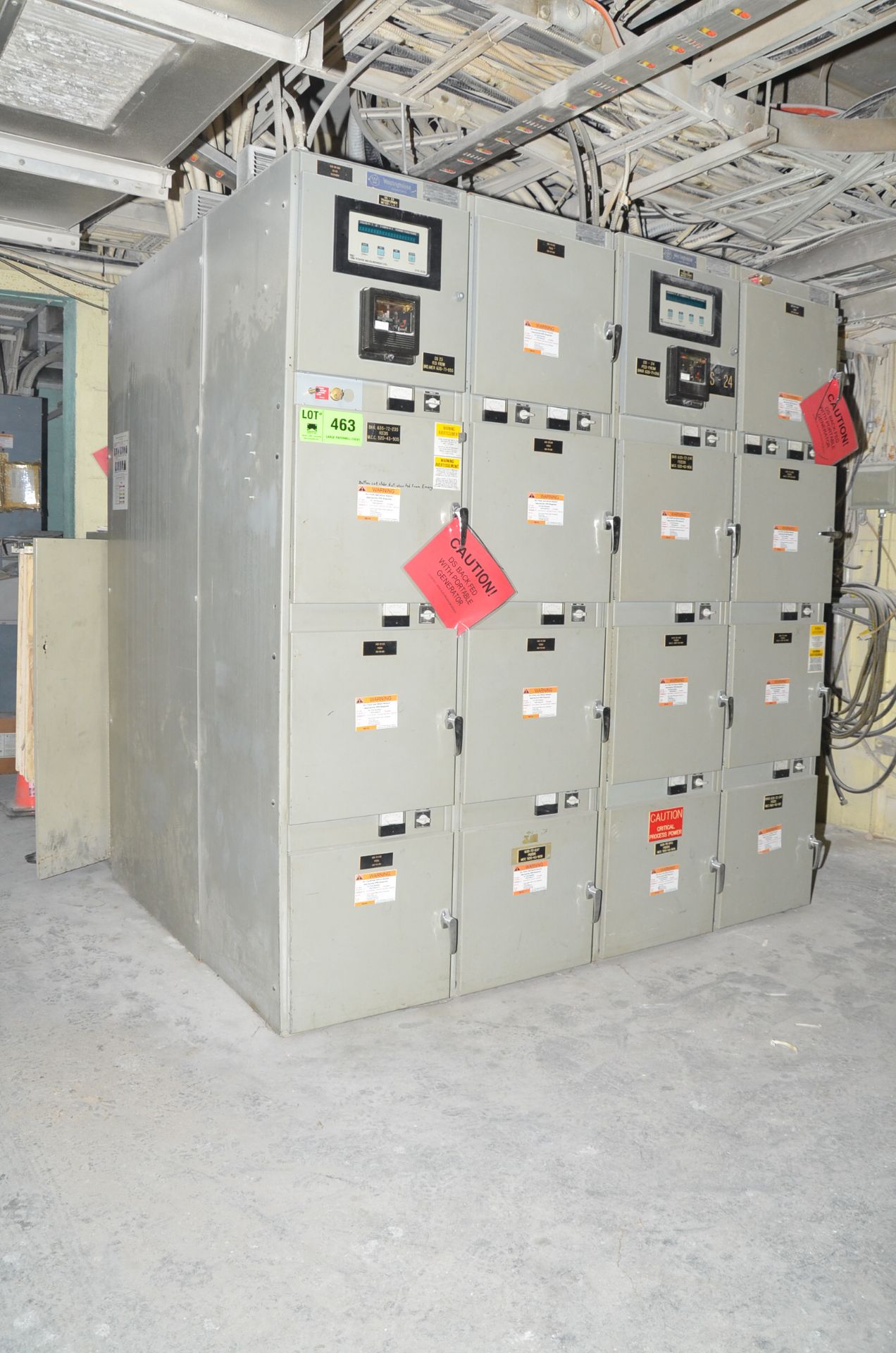 WESTINGHOUSE 8-BANK SWITCHGEAR CABINET, S/N: N/A [RIGGING FEES FOR LOT #463 - $450 USD PLUS