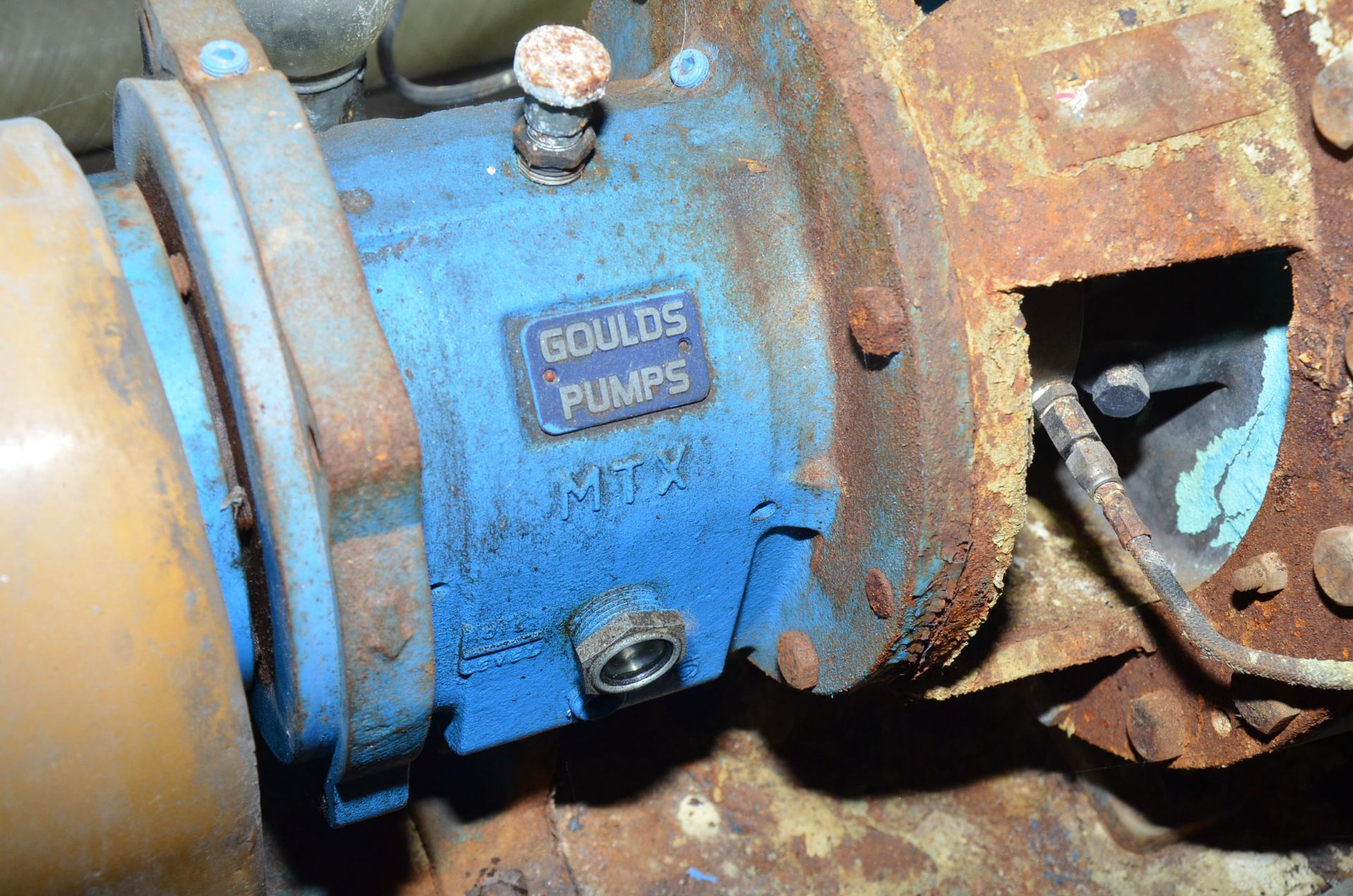 GOULDS STAINLESS STEEL CENTRIFUGAL PUMP WITH 20 HP ELECTRIC DRIVE MOTOR, S/N N/A [RIGGING FEES FOR - Image 3 of 3