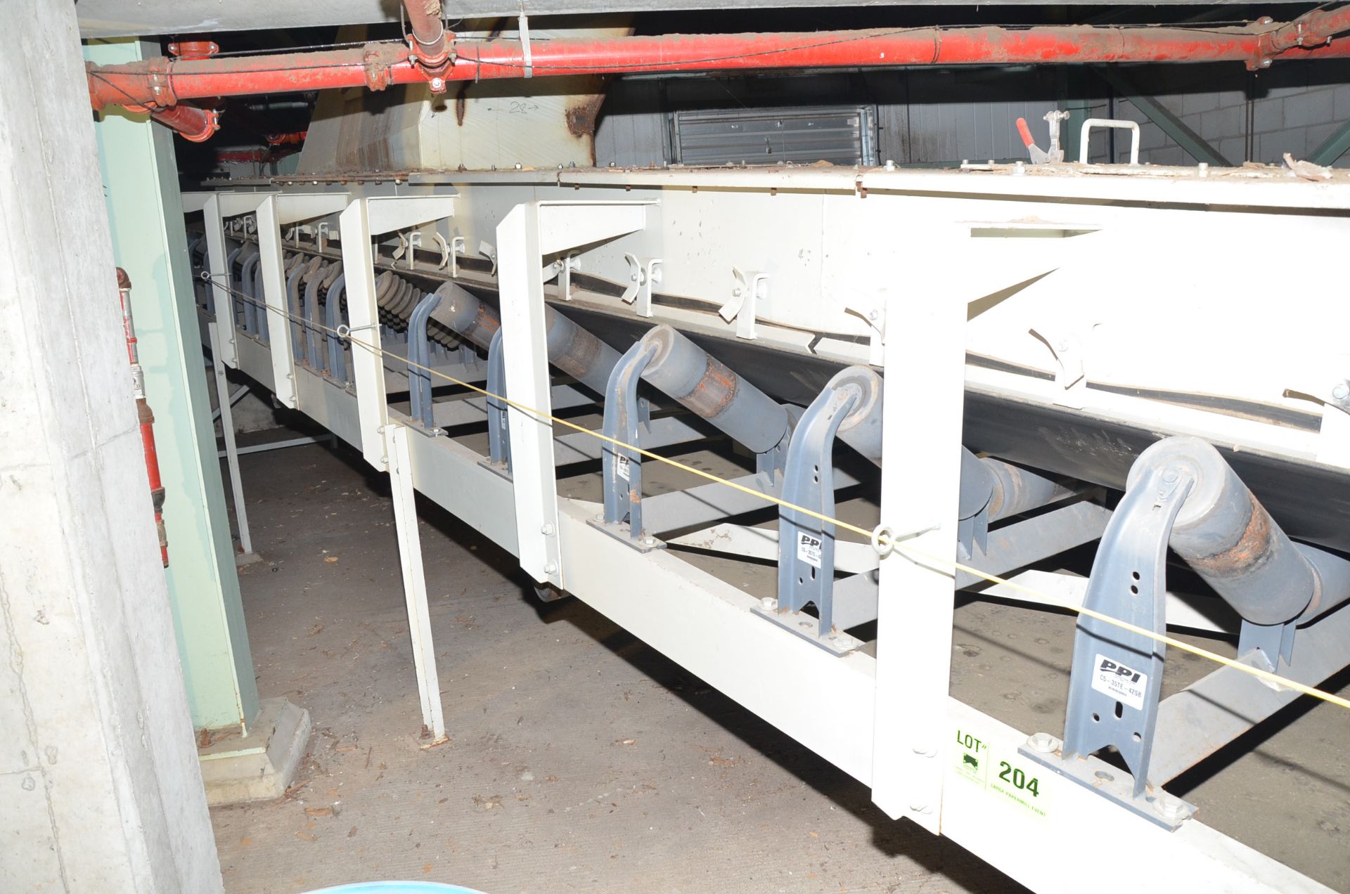 B.I.D CANADA (2009) APPROX. 550'X42" POWER INCLINE BELT CONVEYOR WITH 265STPH DESIGN CAPACITY,