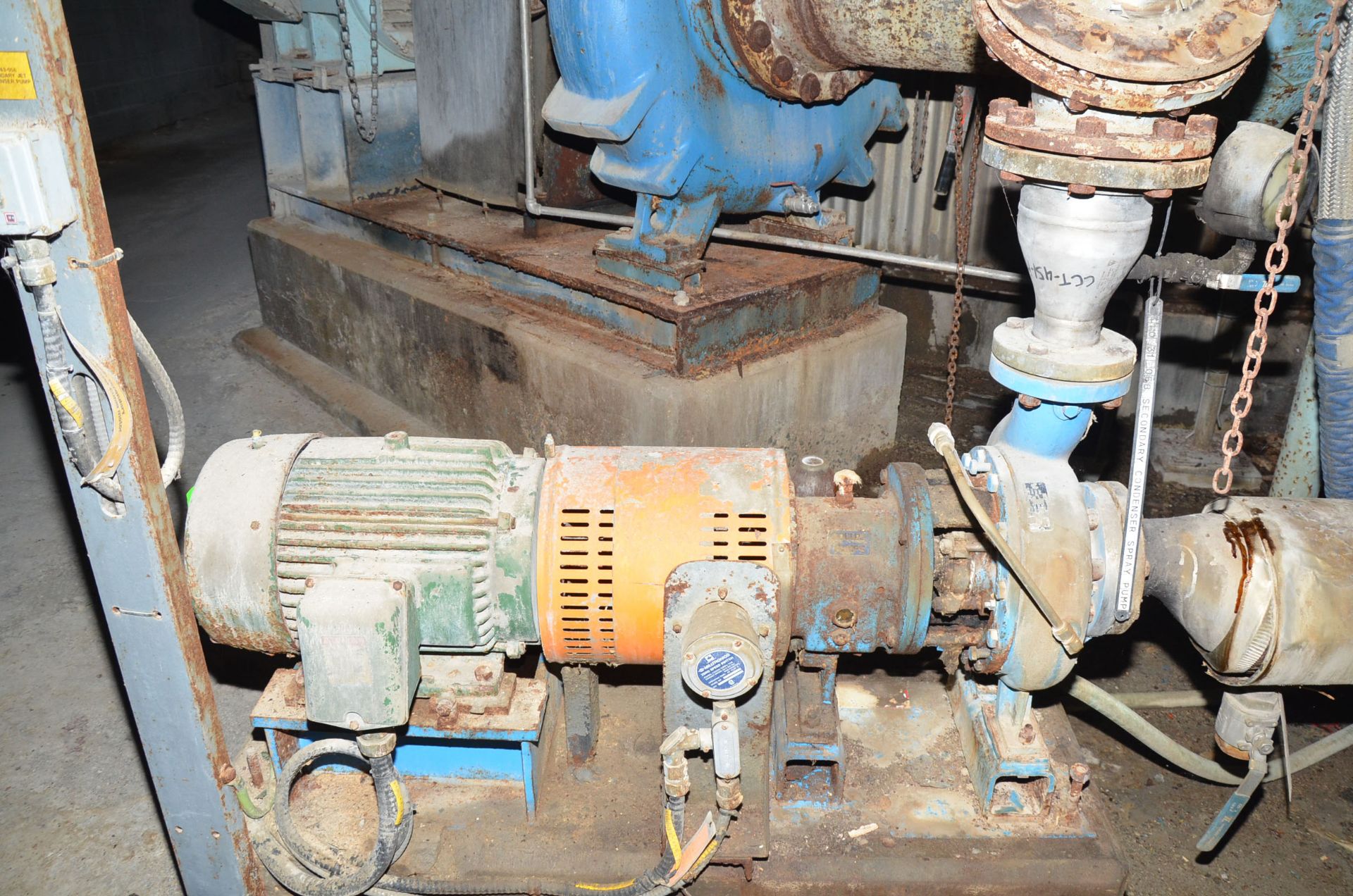 GOULDS 3X4-10H STAINLESS STEEL CENTRIFUGAL PUMP WITH ELECTRIC DRIVE MOTOR, S/N: N/A [RIGGING FEES - Image 2 of 3