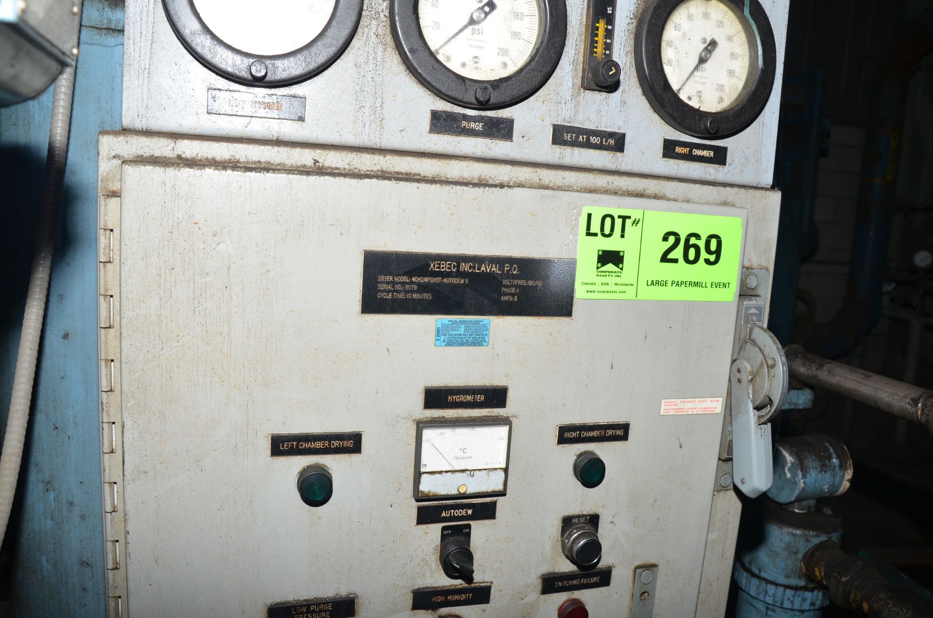 XEBEC 40HDI4FGHQT DESICANT TYPE AIR DRYER, S/N: 3076 [RIGGING FEES FOR LOT #269 - $400 USD PLUS - Image 2 of 2